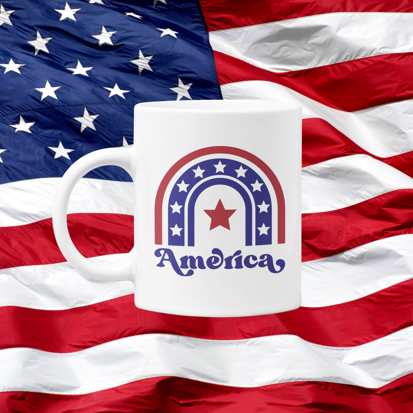 Boho America Rainbow Mug