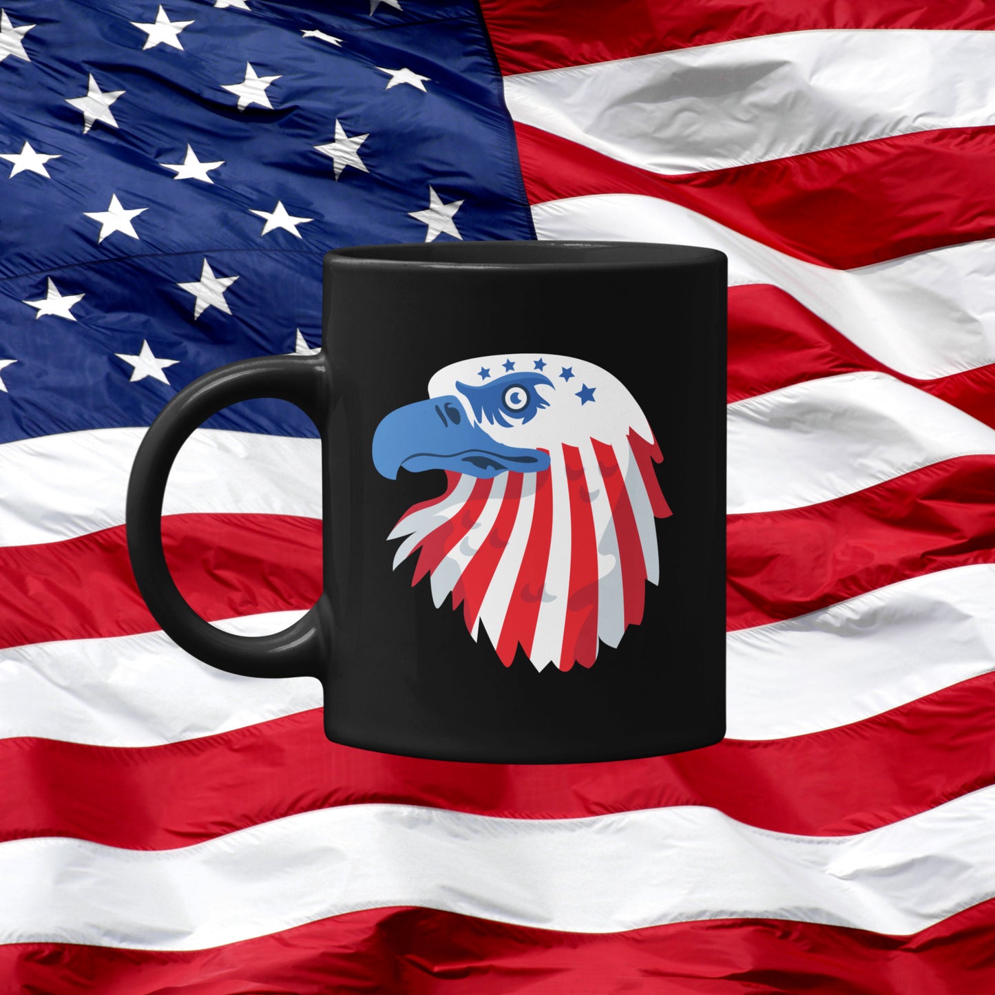 American Flag Bald Eagle Mug