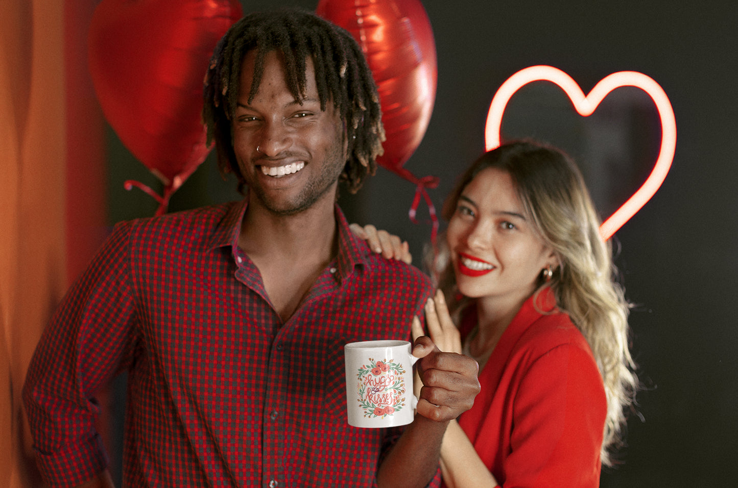 Hugs & Kisses Roses Mug