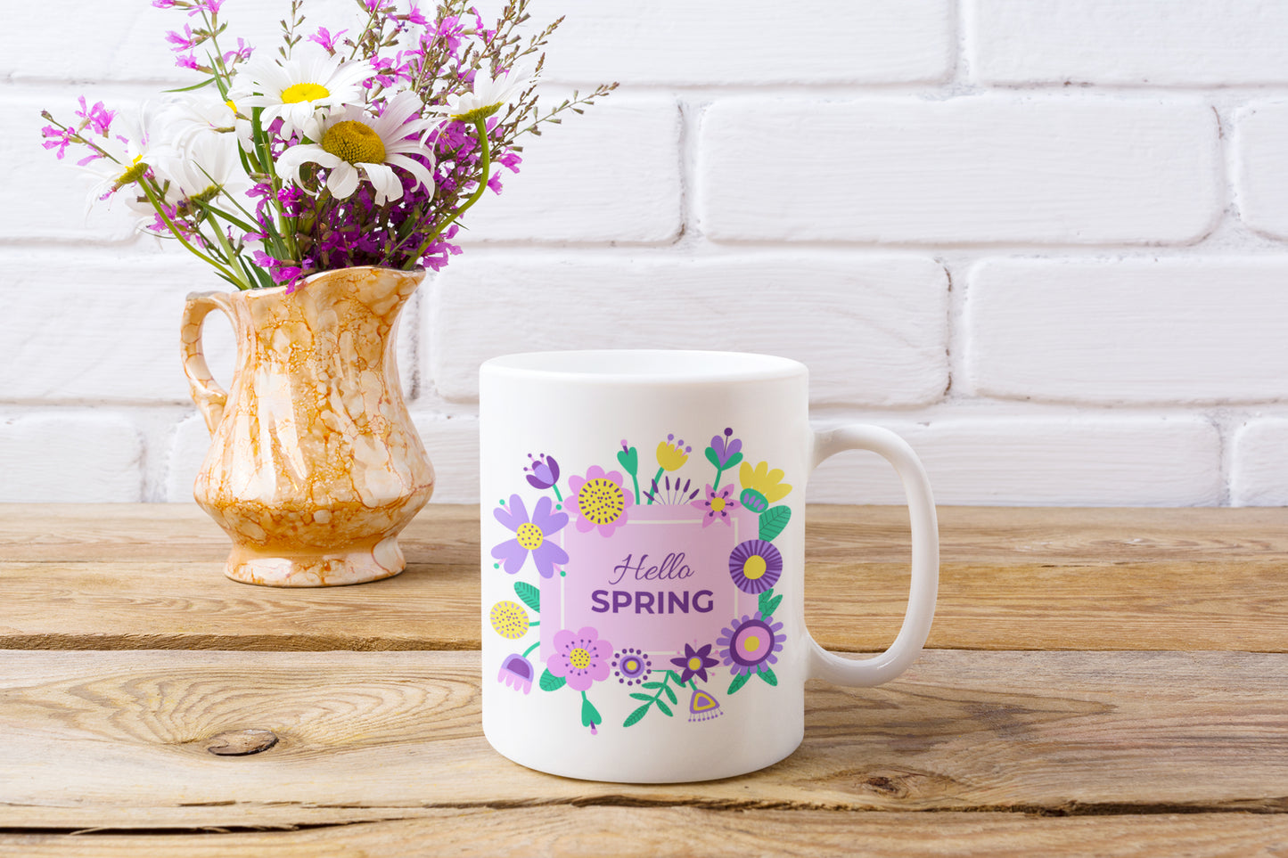 Hello Spring Flower Mug
