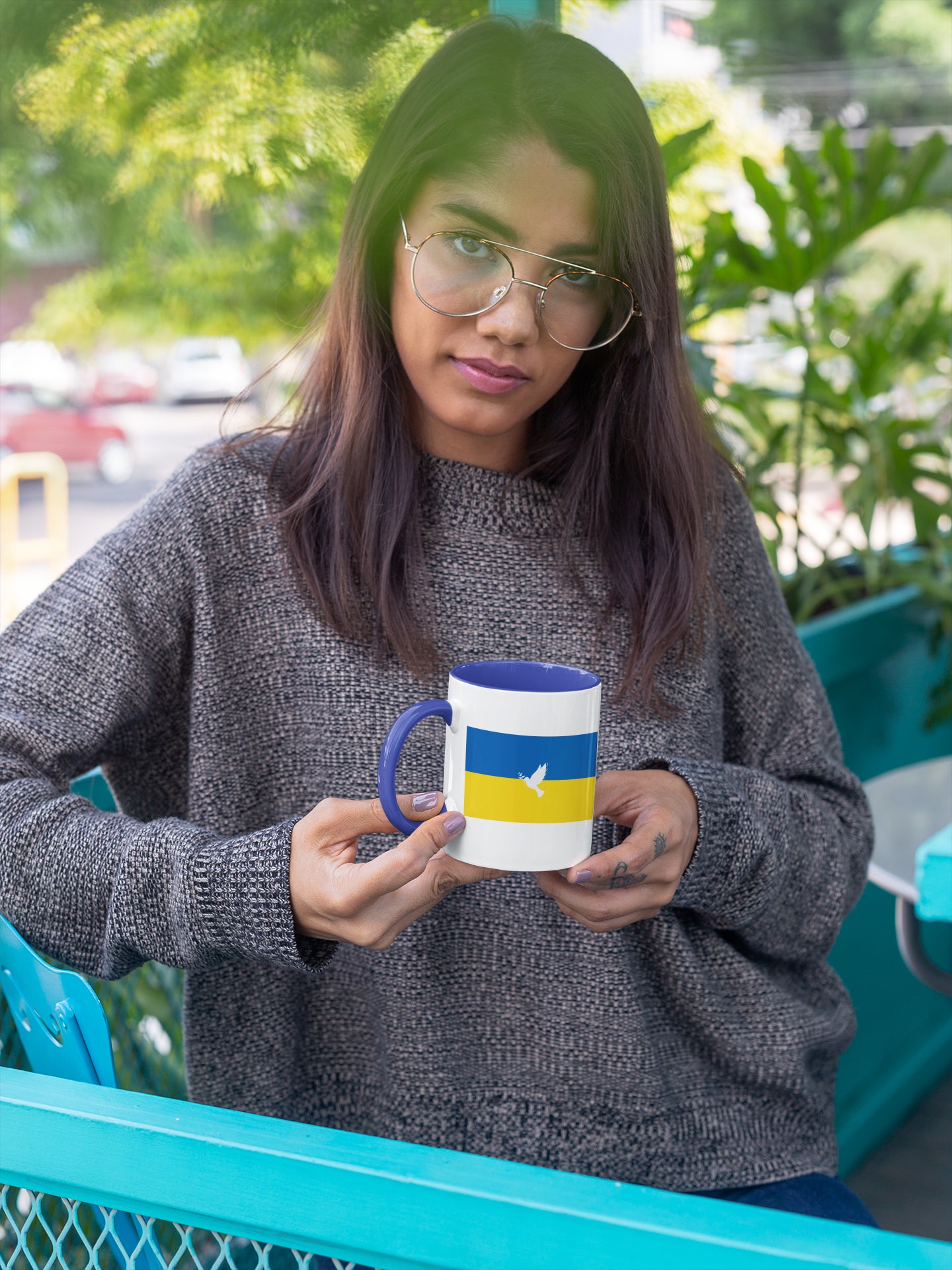 Ukrainian Dove Of Peace Flag Mug