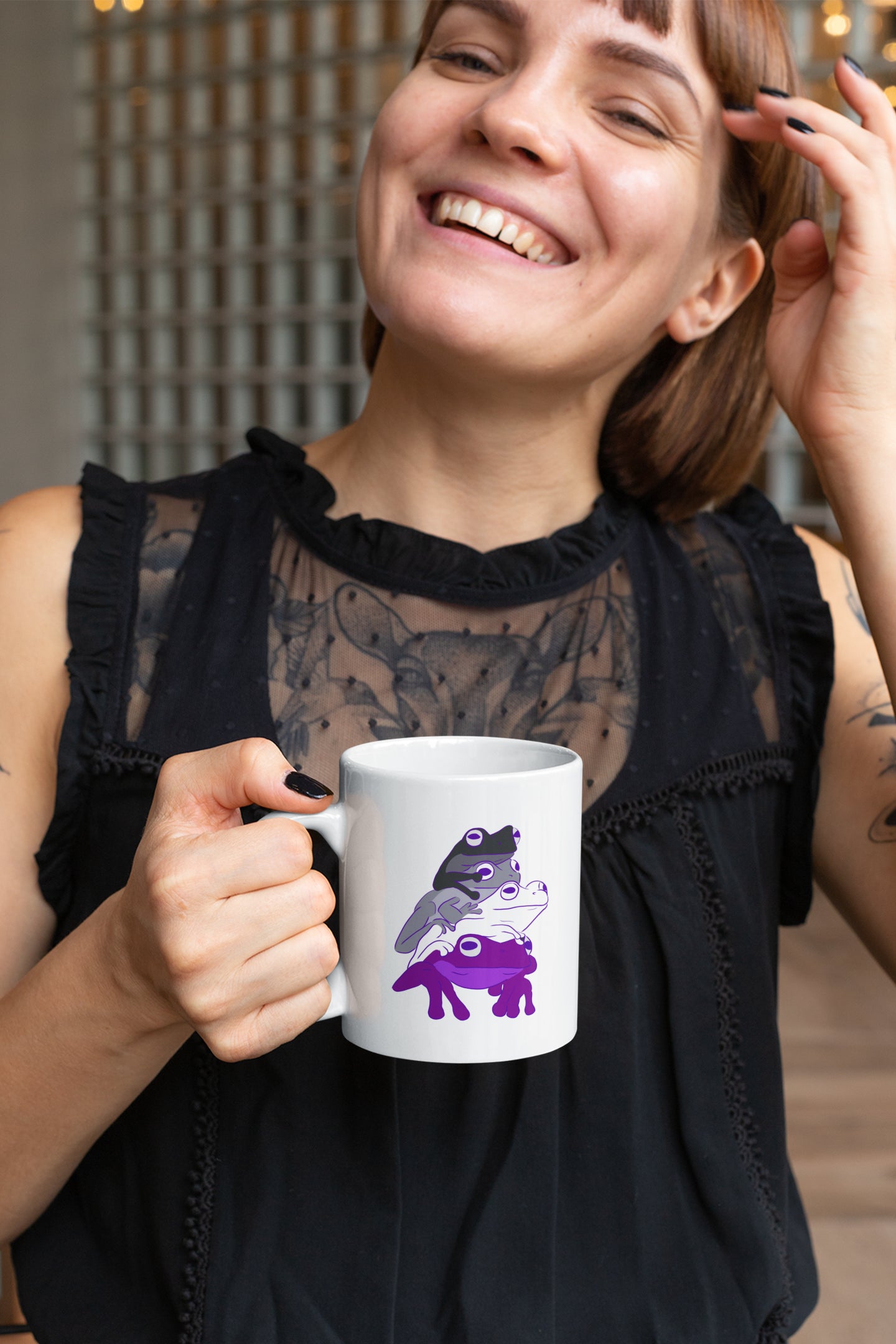 Asexual Frog Stack Mug