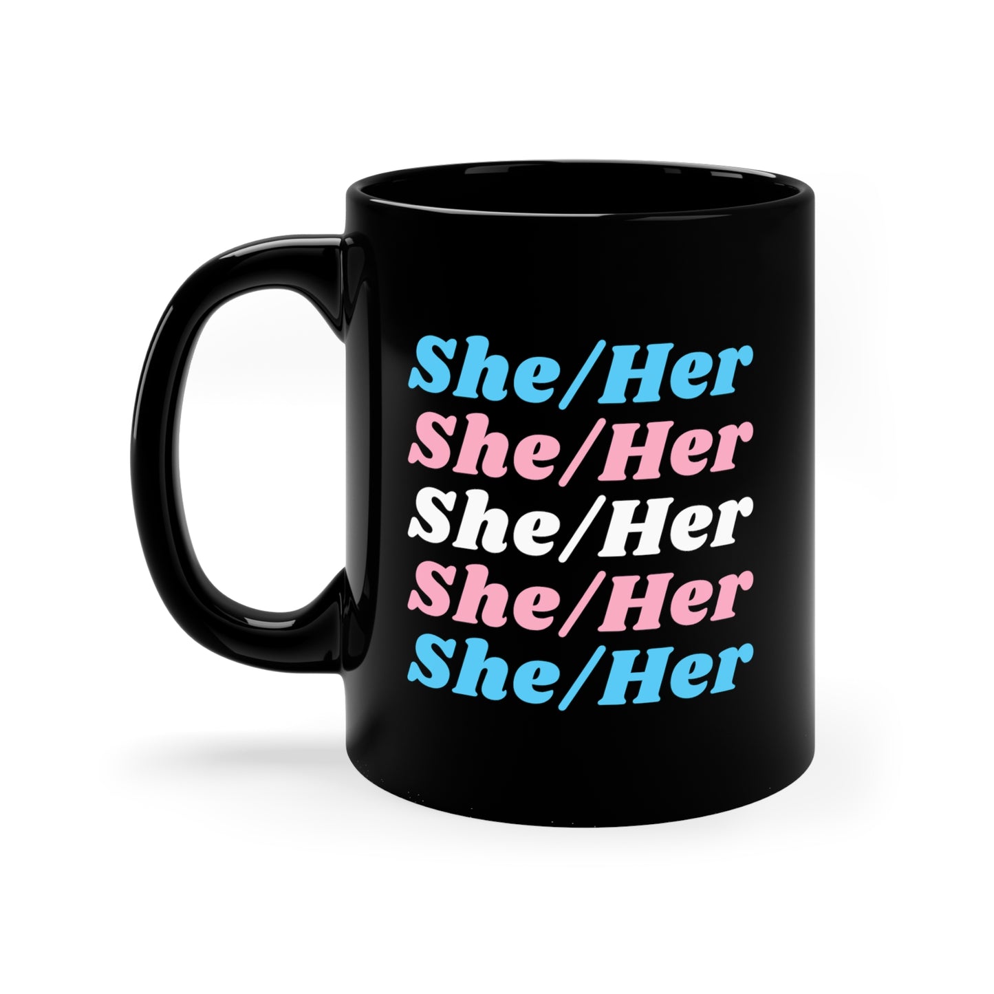 She/Her Transgender Flag Pronoun Mug