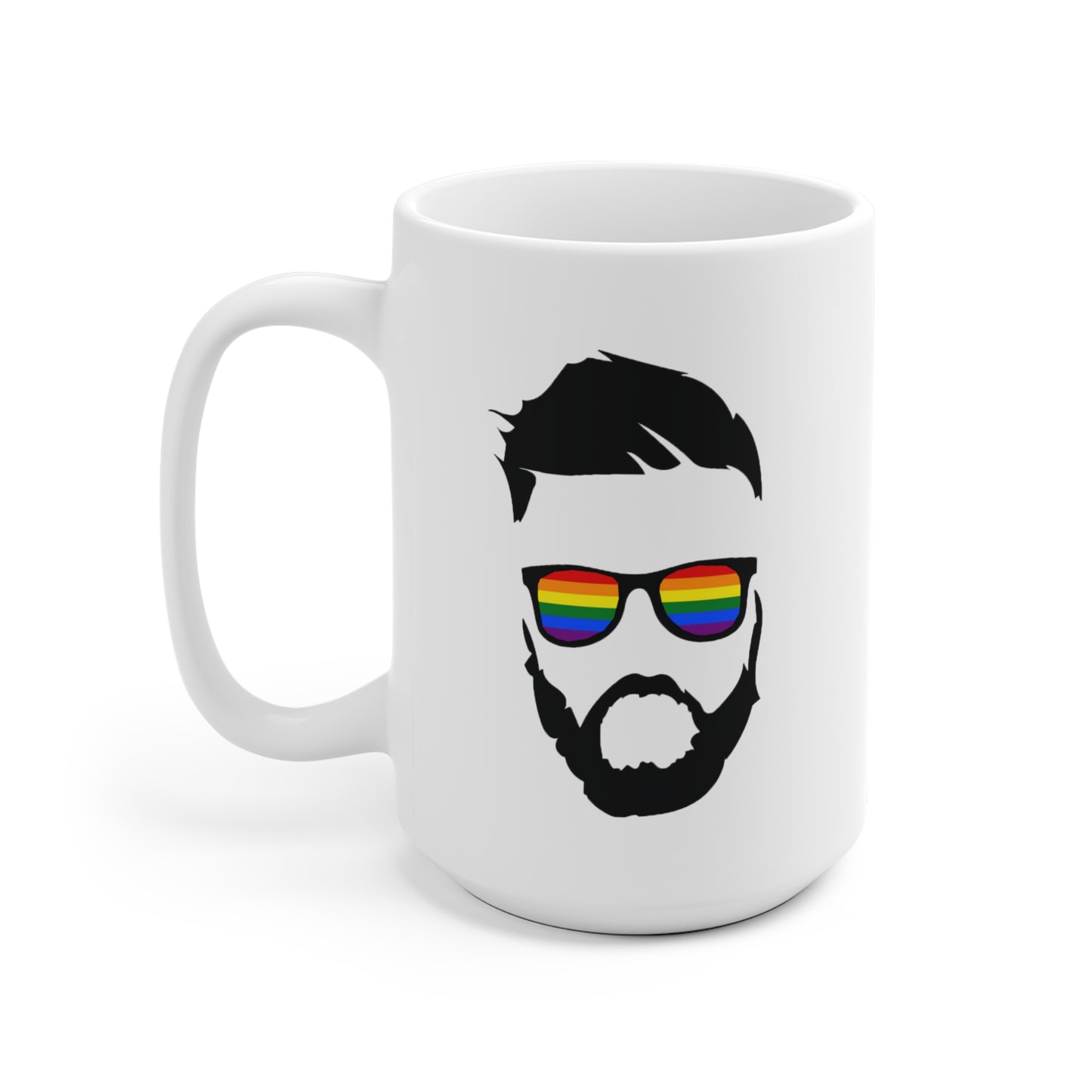 Gay Man Rainbow Sunglasses Mug