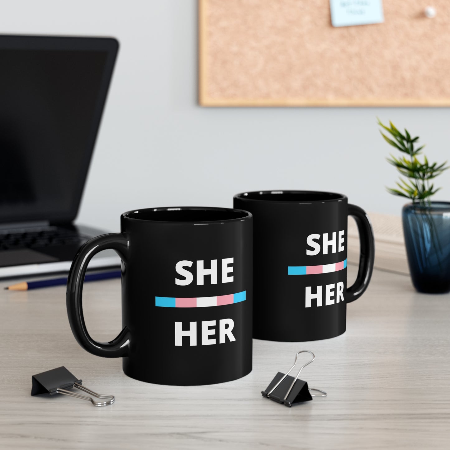 She/Her Transgender Flag Pronoun Mug