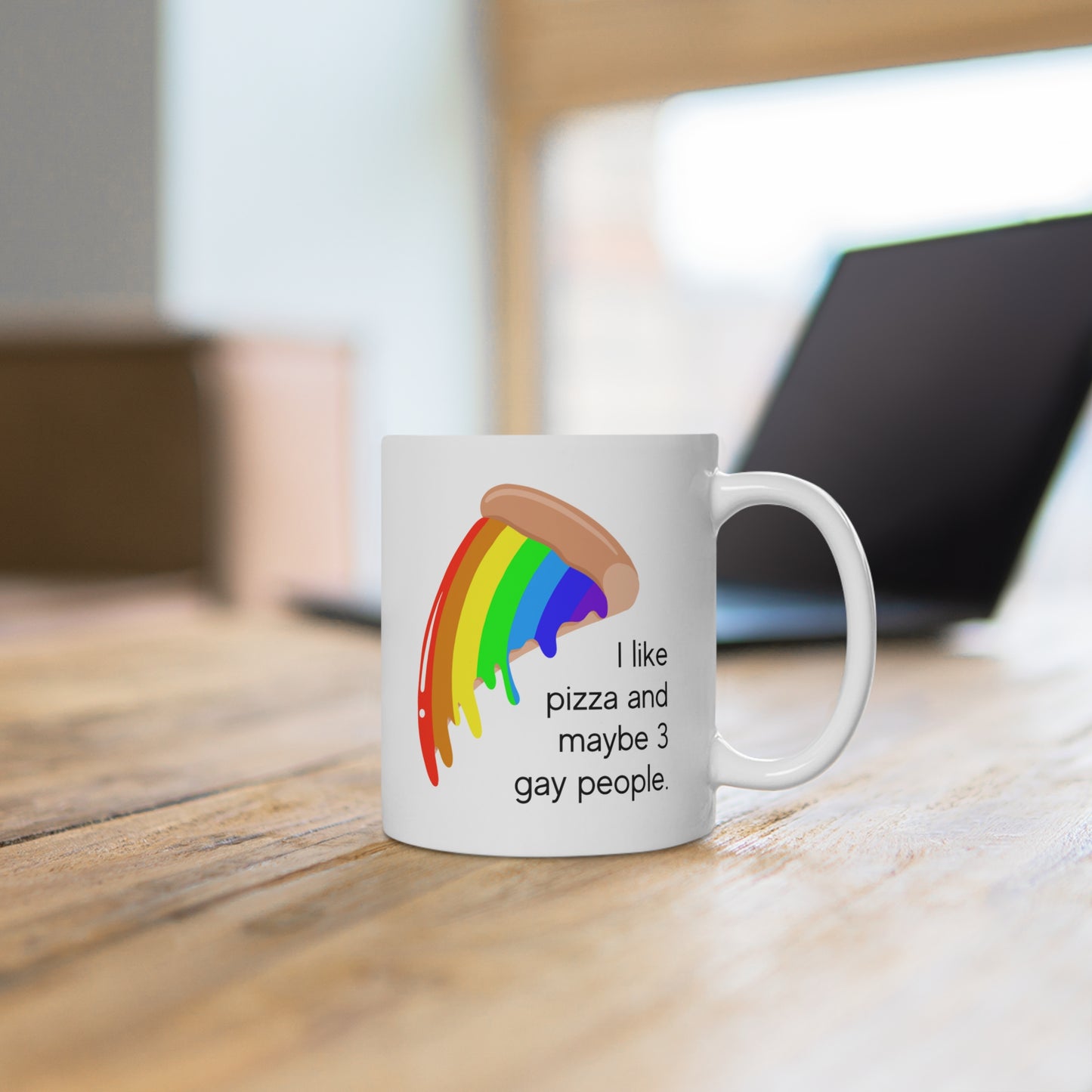 I Like Pizza And Maybe 3 Gay People Mug