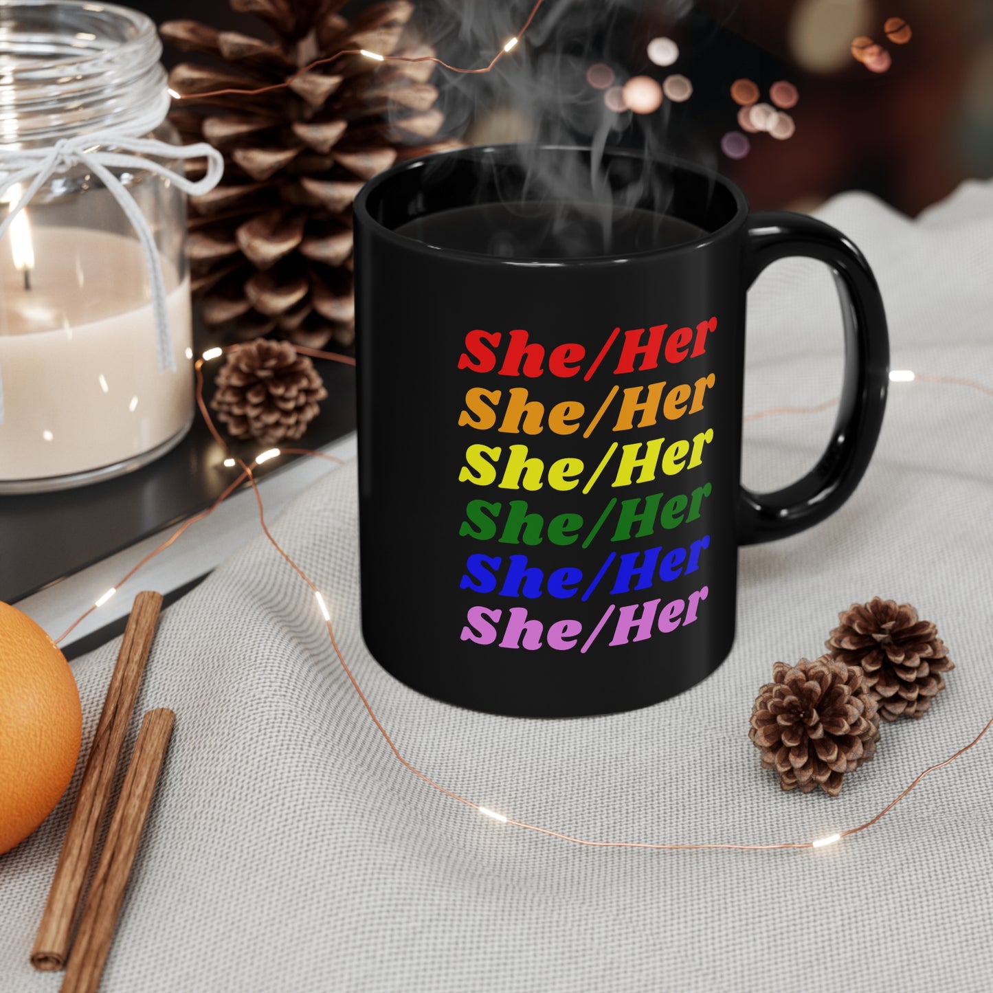 She/Her LGBTQ Pronoun Mug