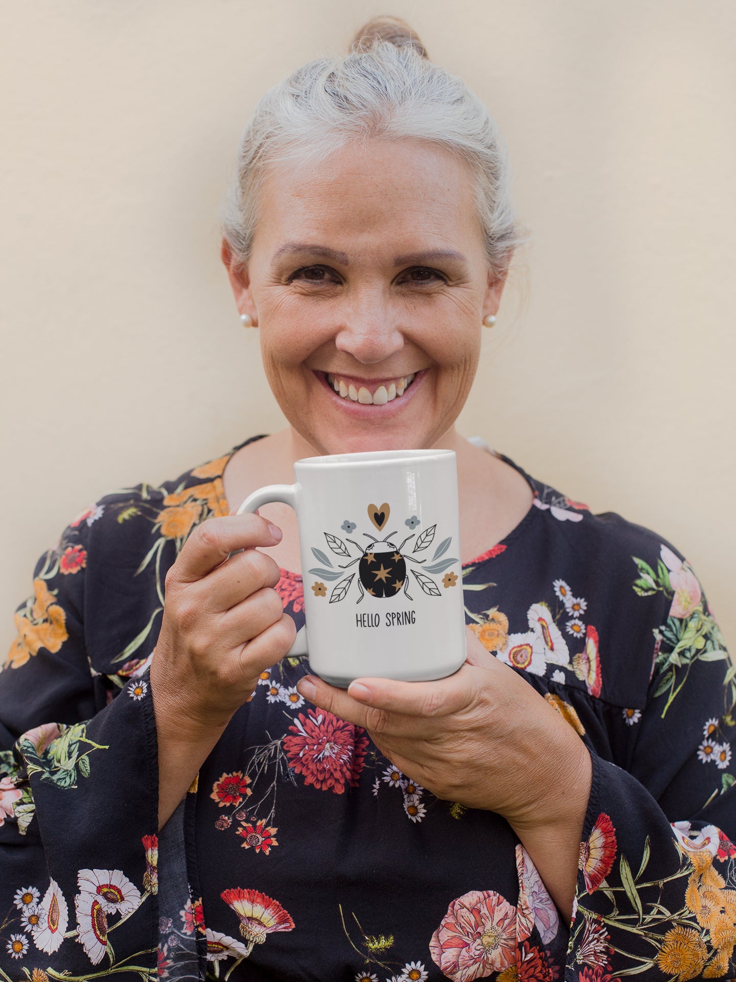 Hello Spring Ladybug Mug