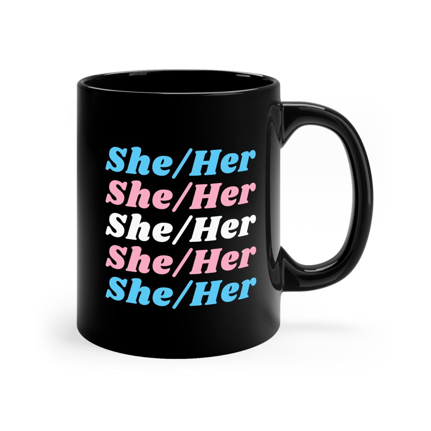 She/Her Transgender Flag Pronoun Mug