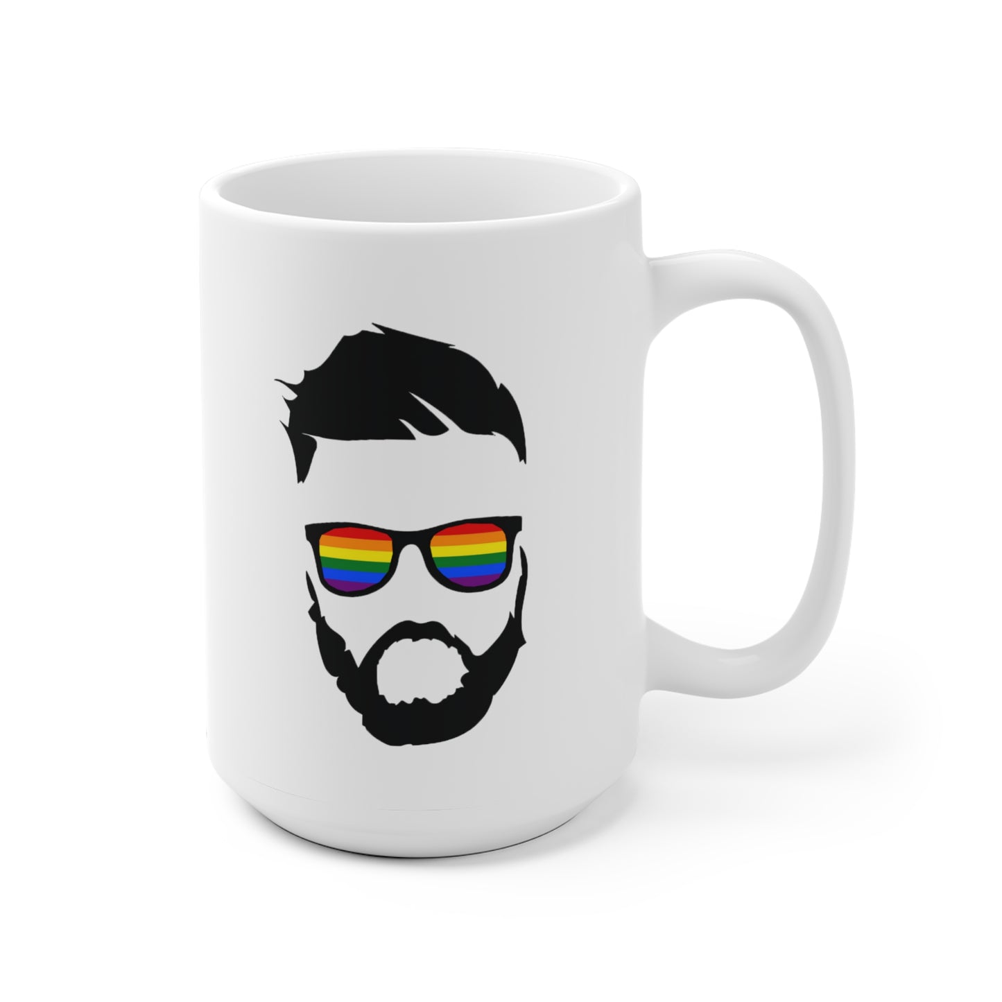 Gay Man Rainbow Sunglasses Mug