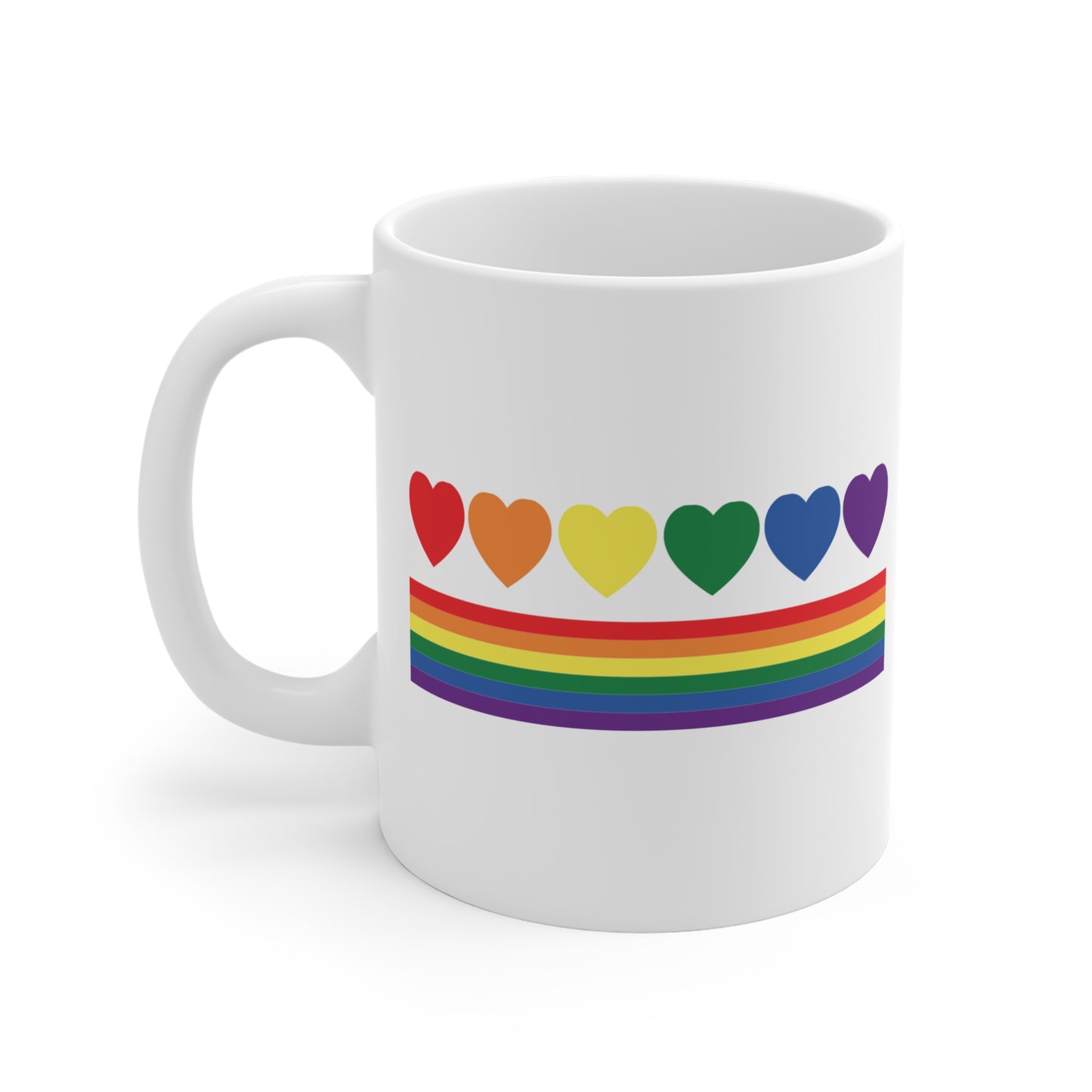 Rainbow Hearts Pride Flag Mug