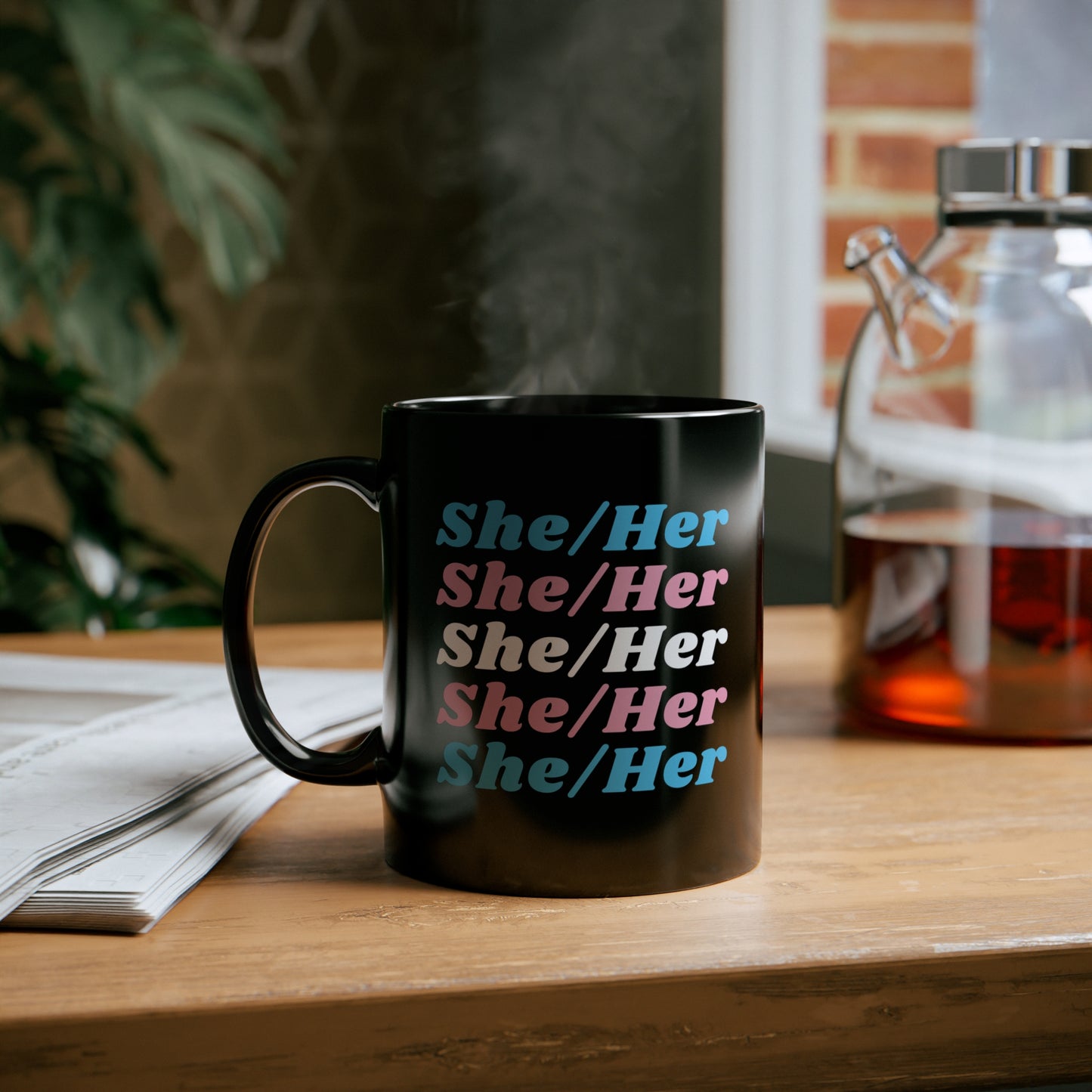 She/Her Transgender Flag Pronoun Mug