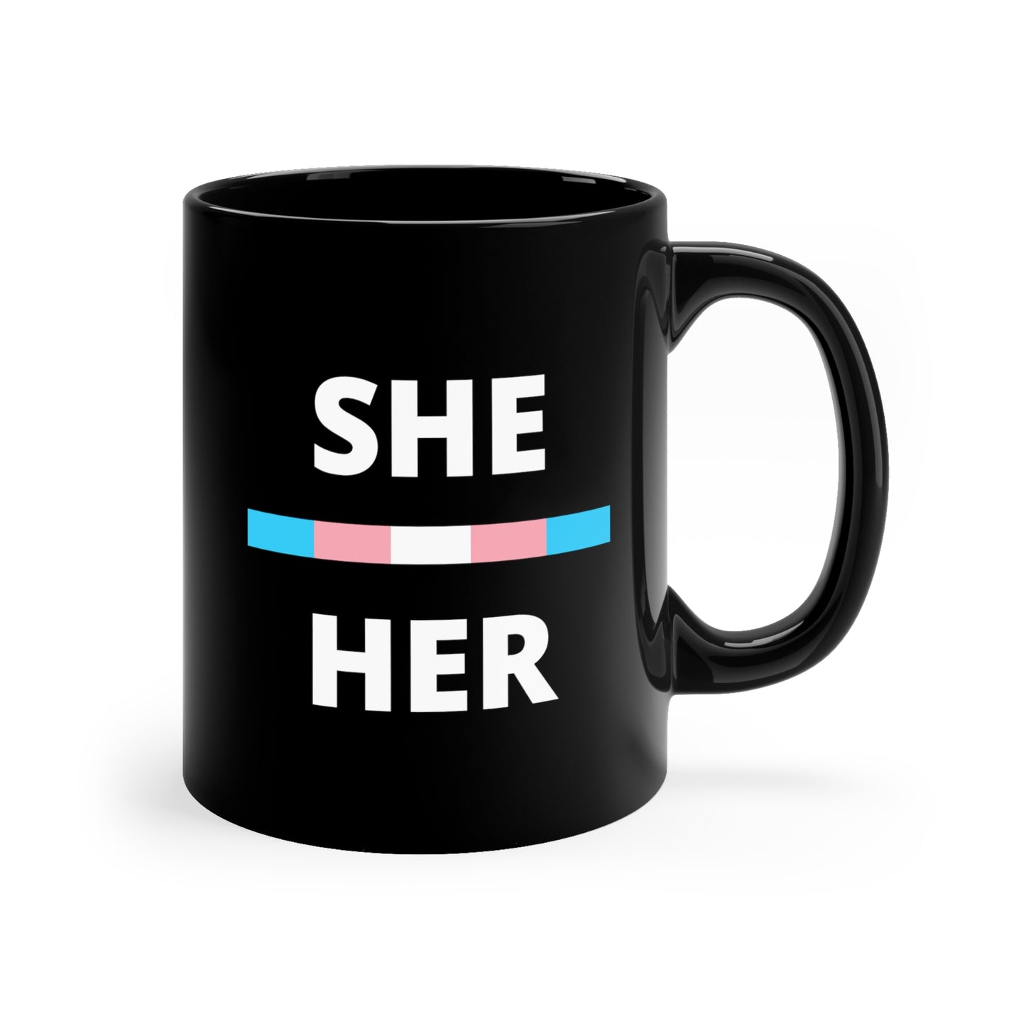 She/Her Transgender Flag Pronoun Mug
