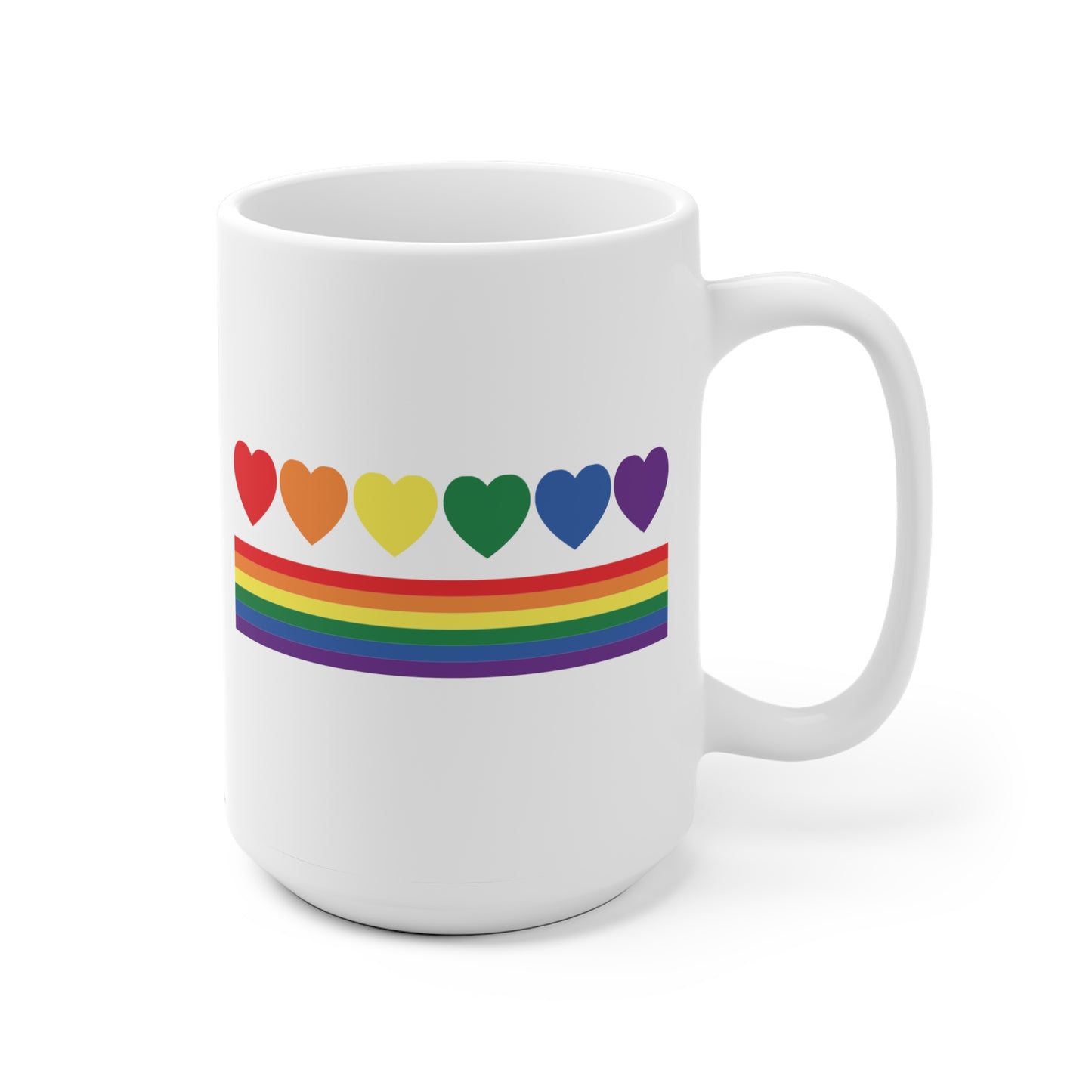 Rainbow Hearts Pride Flag Mug