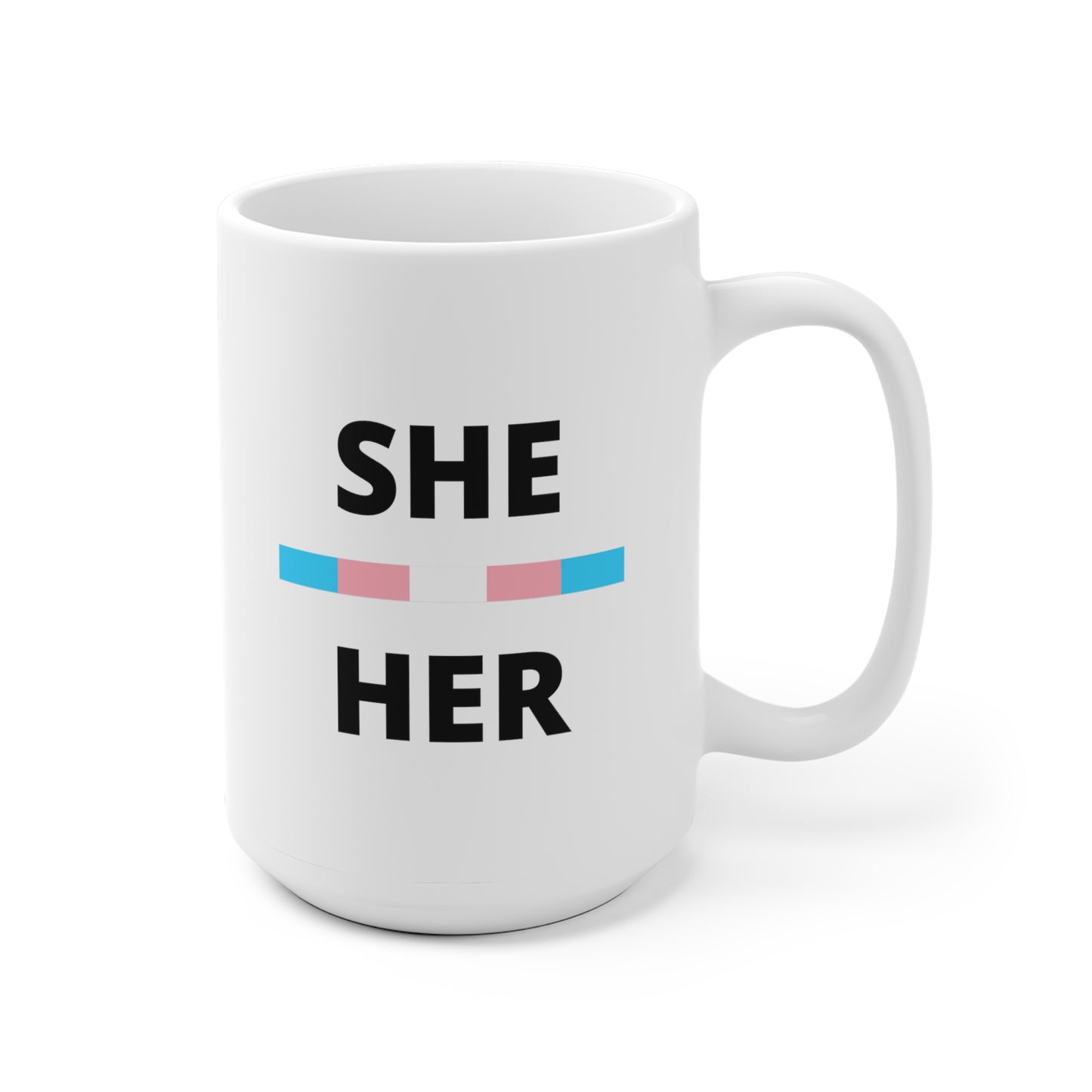 She/Her Transgender Flag Pronoun Mug