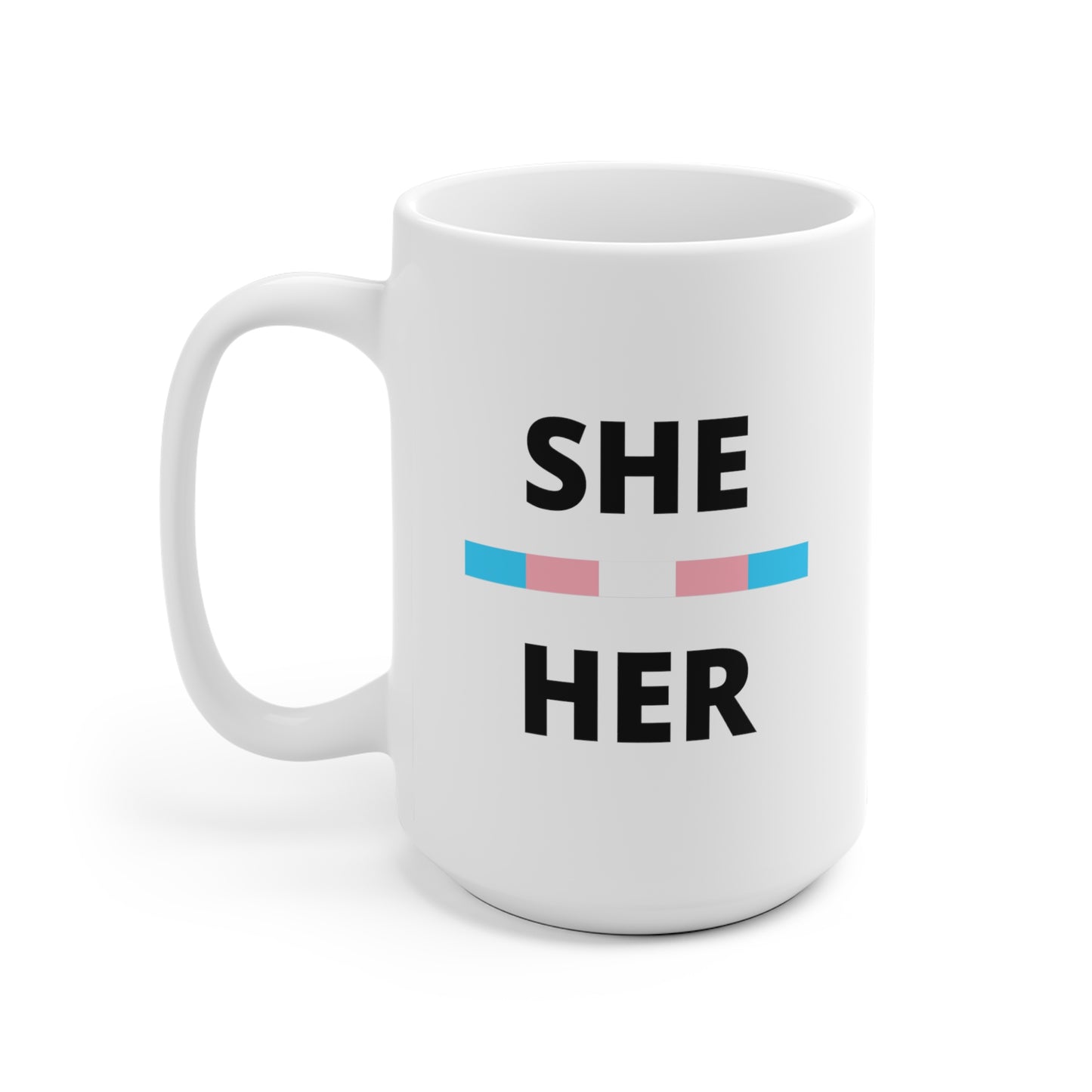 She/Her Transgender Flag Pronoun Mug