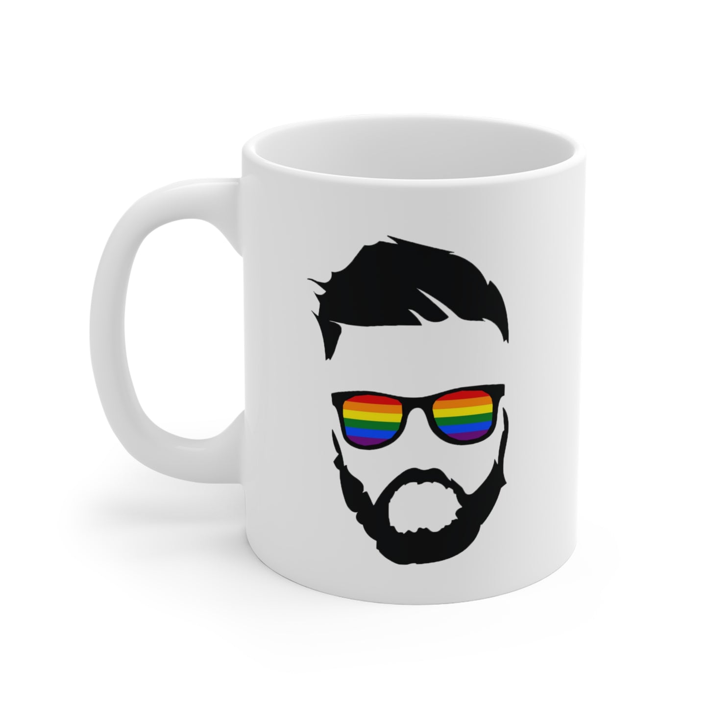 Gay Man Rainbow Sunglasses Mug
