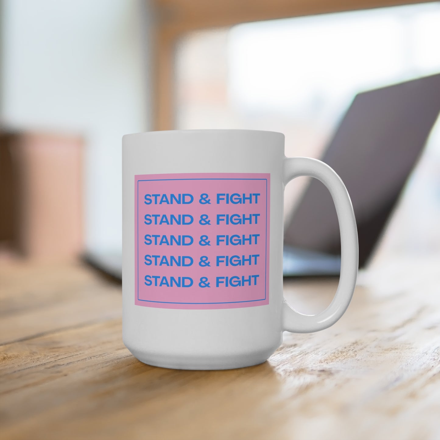 Stand & Fight Trans Pride Protest Mug