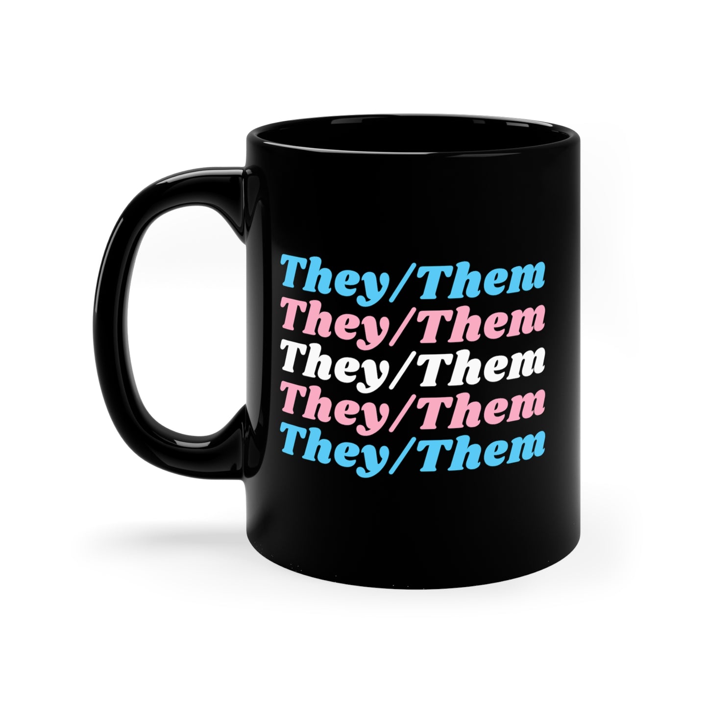 They/Them Transgender Flag Pronoun Mug