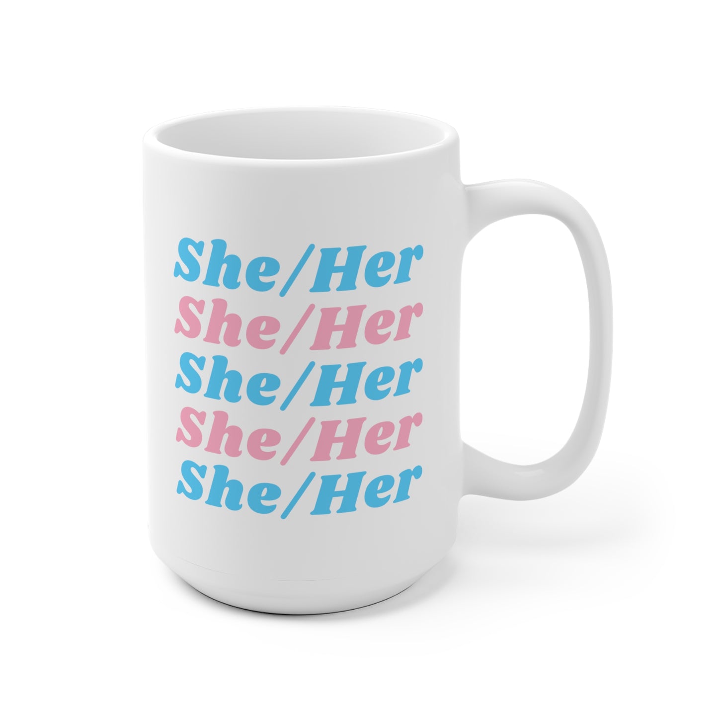 She/Her Transgender Flag Pronoun Mug