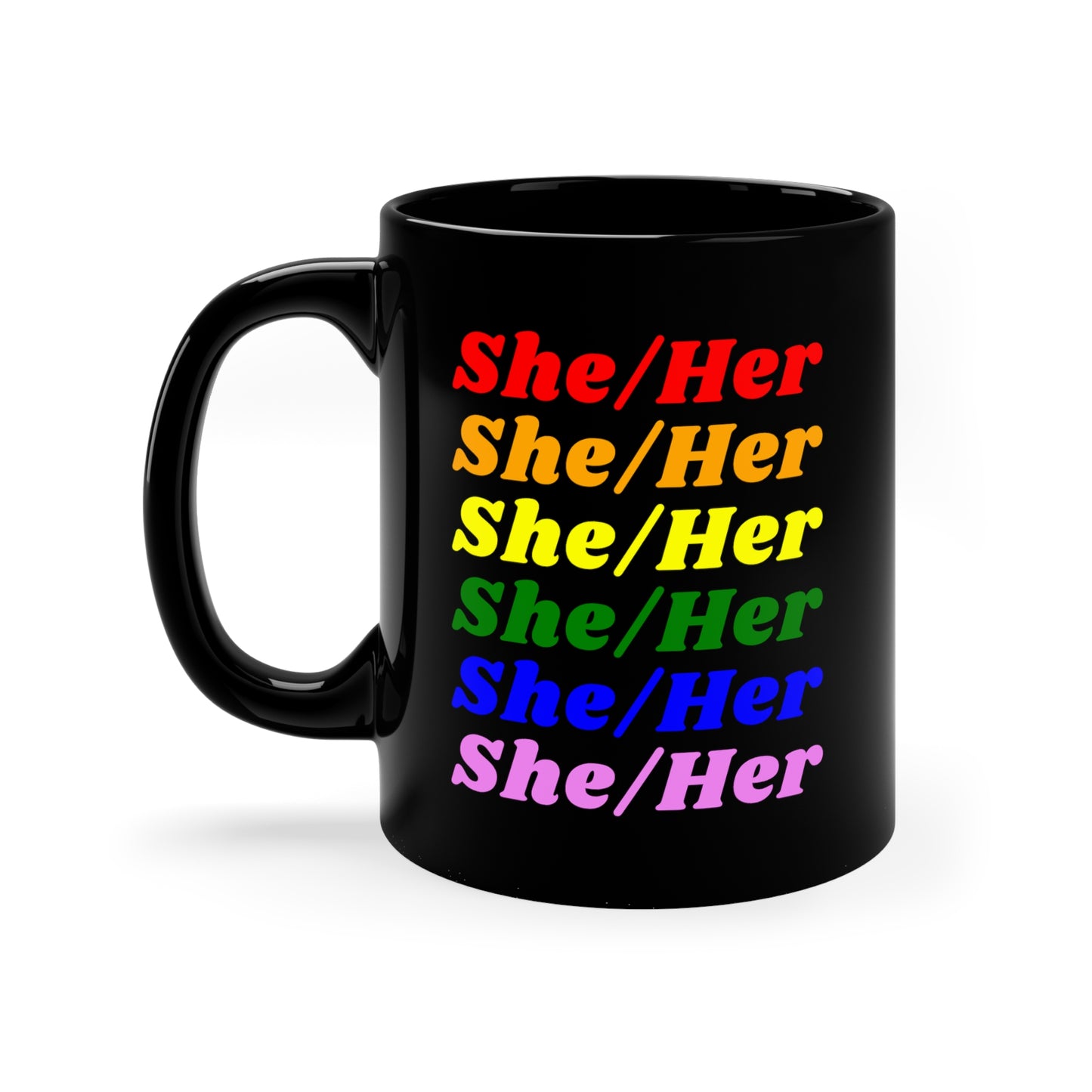 She/Her LGBTQ Pronoun Mug