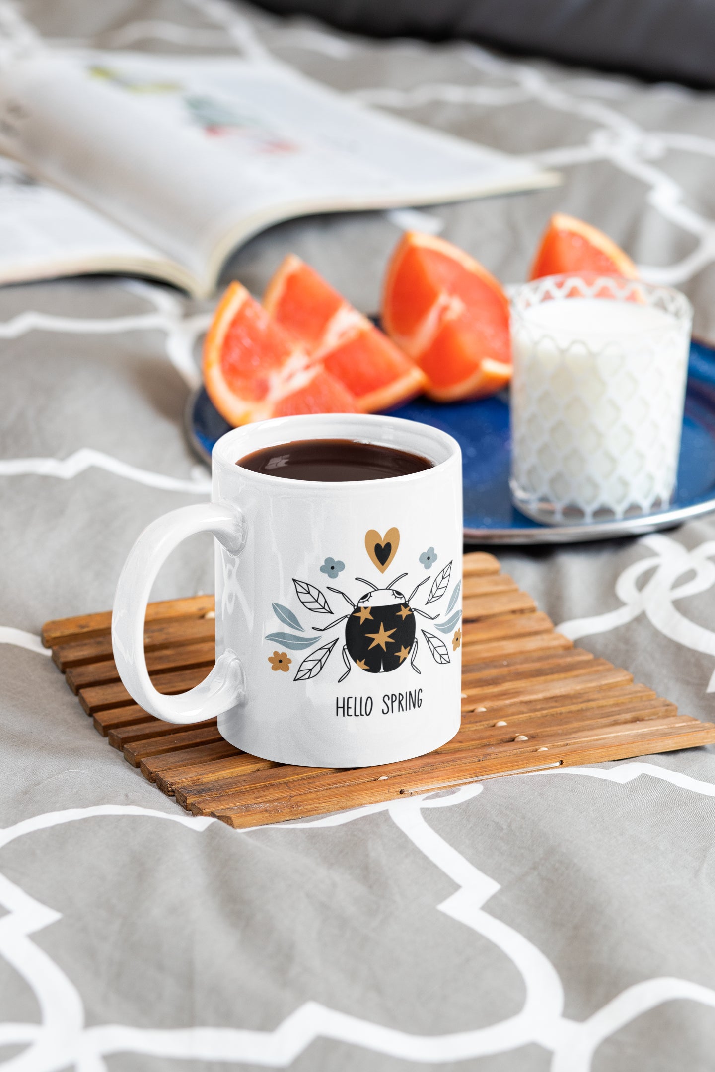 Hello Spring Ladybug Mug