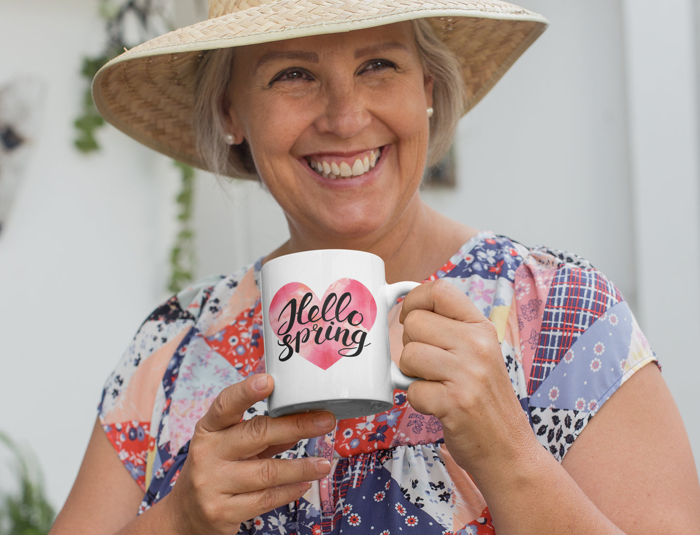 Hello Spring Heart Mug