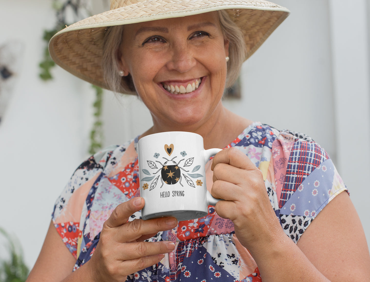 Hello Spring Ladybug Mug