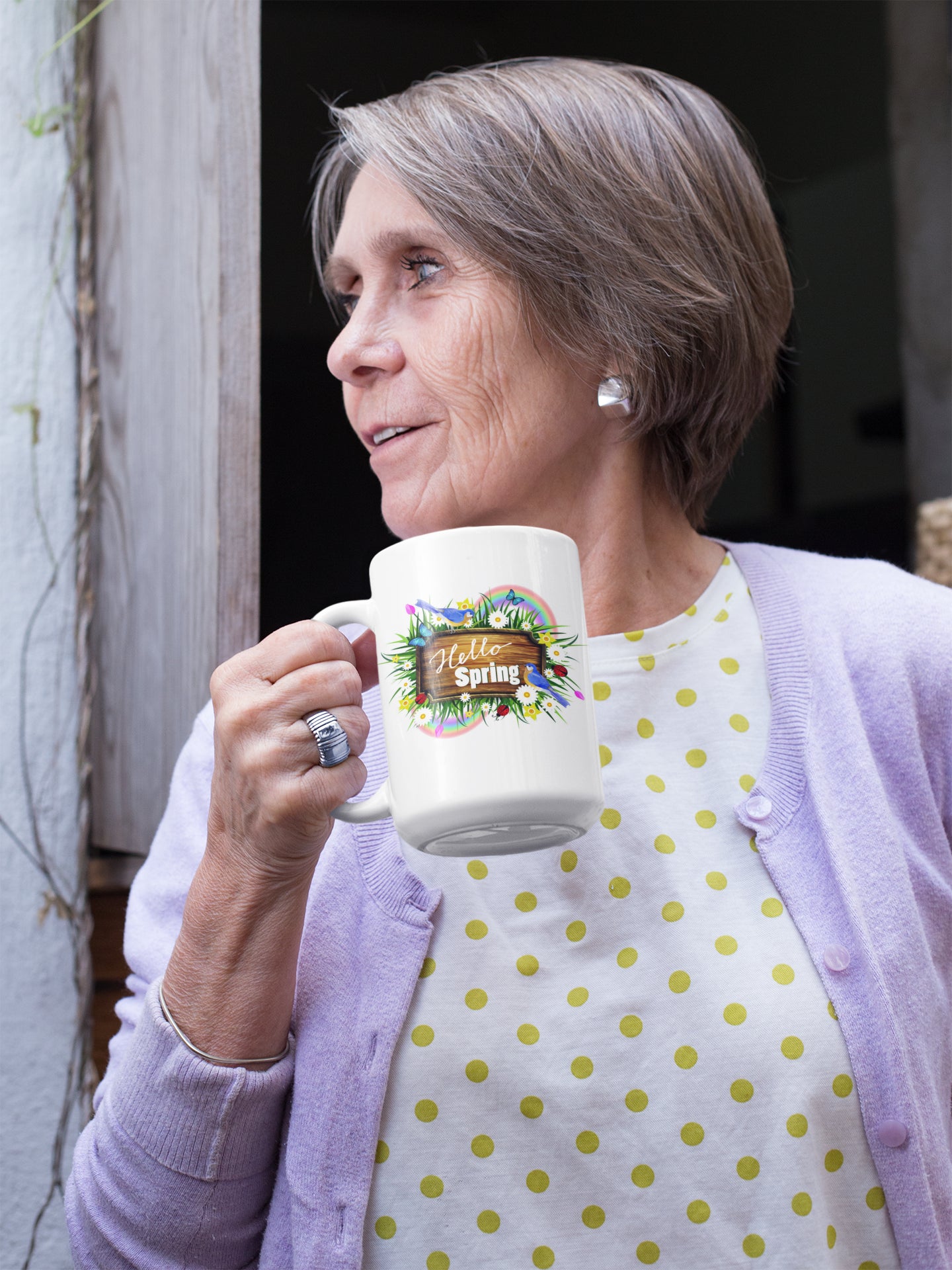 Hello Spring Garden Mug