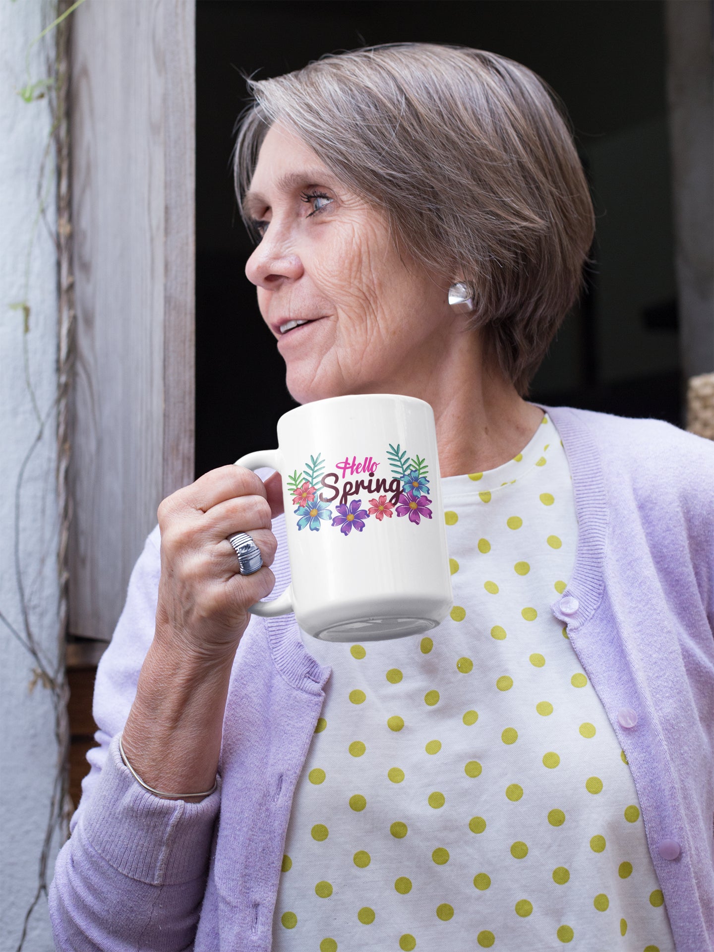 Hello Spring Flower Mug