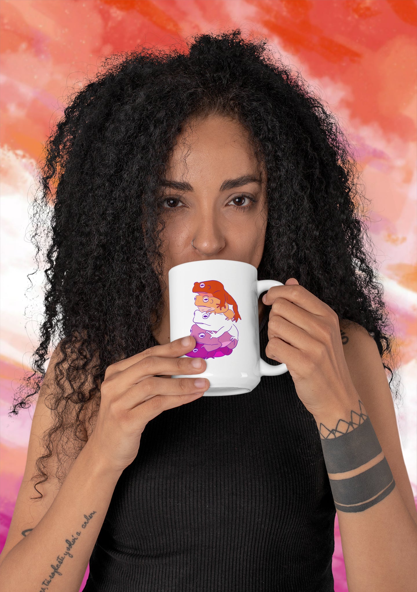 Lesbian Frog Stack Mug