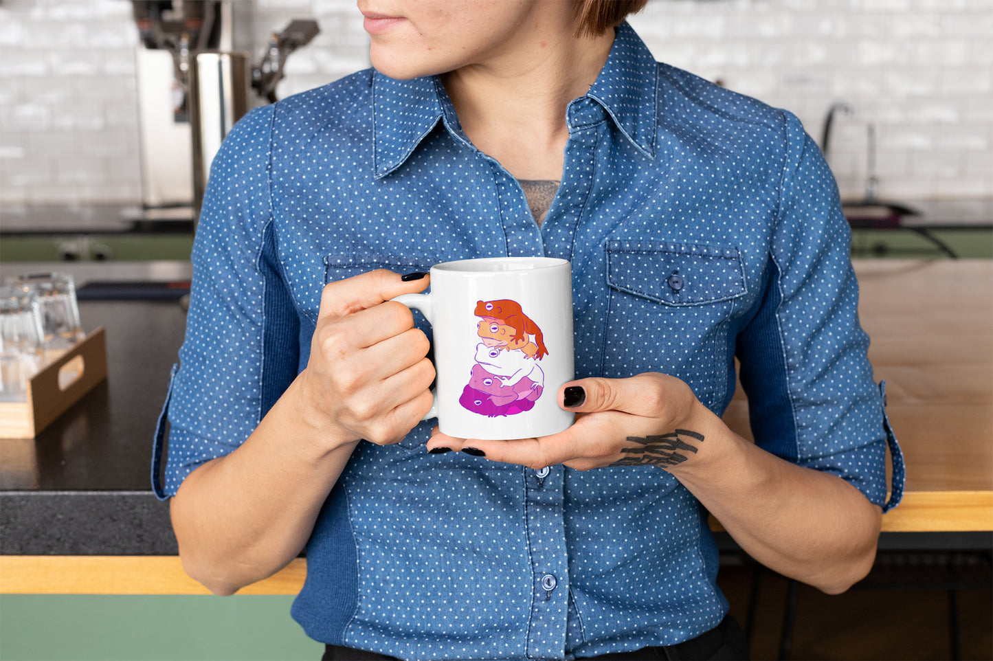 Lesbian Frog Stack Mug