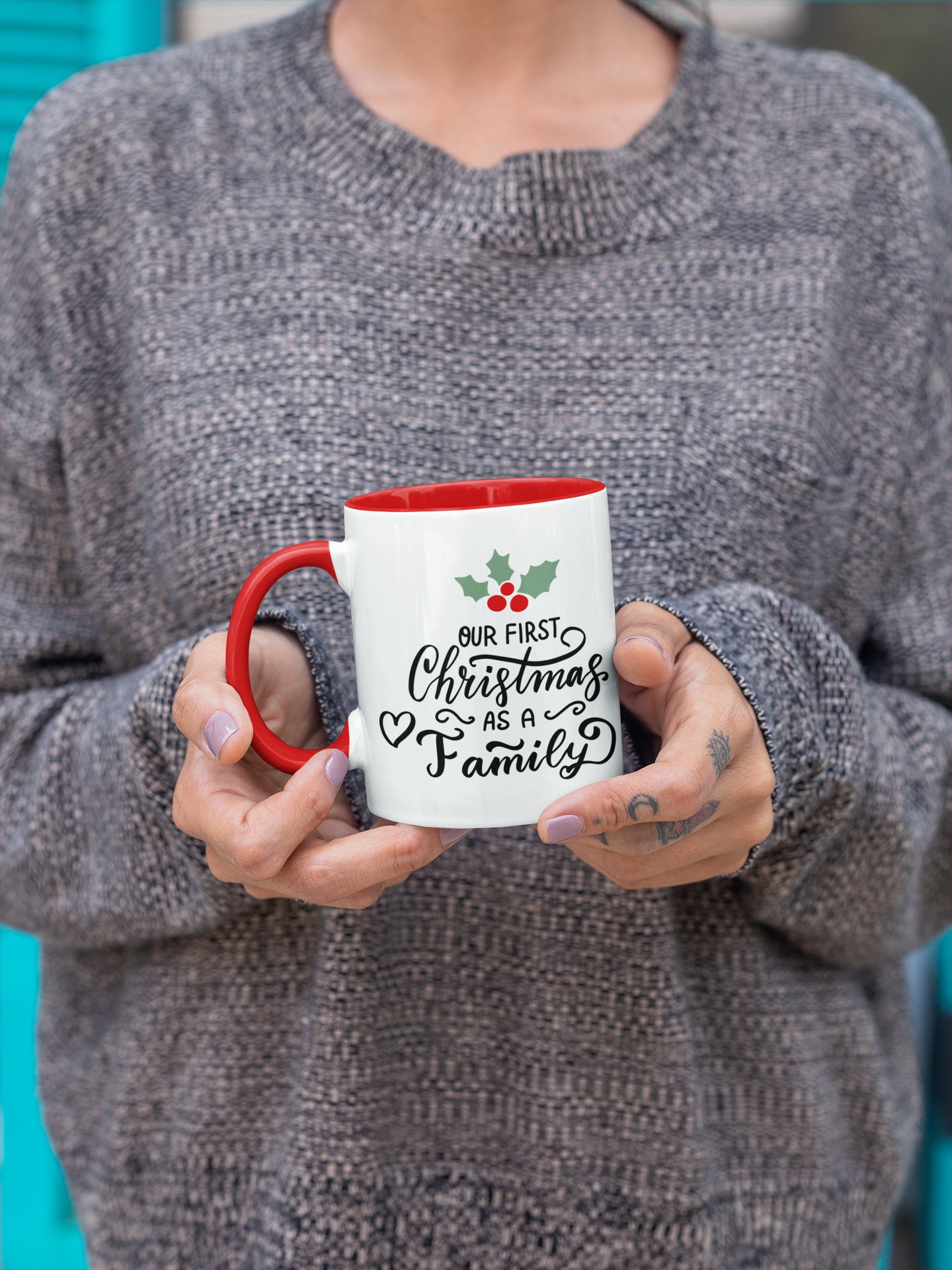 Our First Christmas As A Family Mug