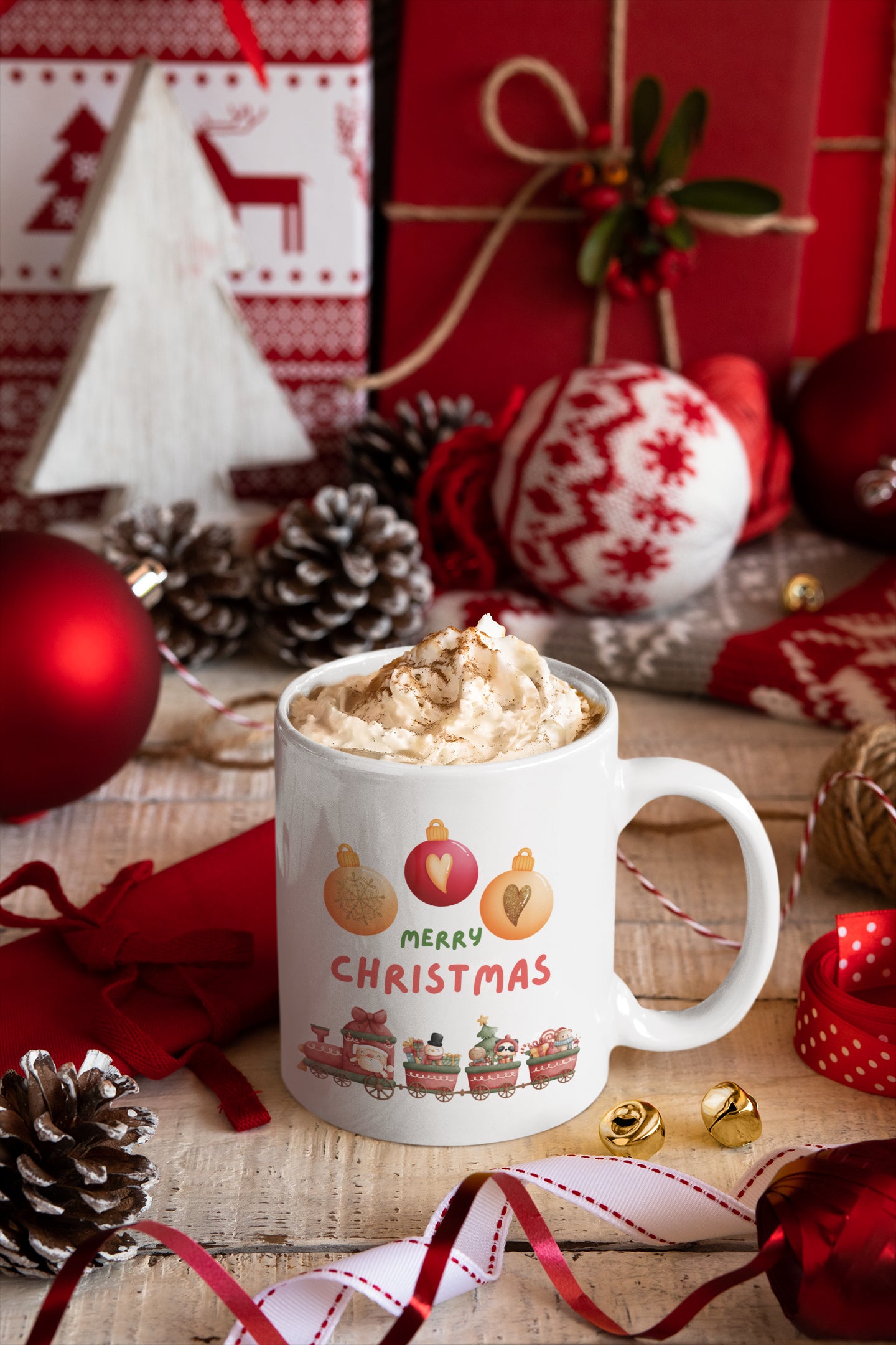 Merry Christmas Train Mug