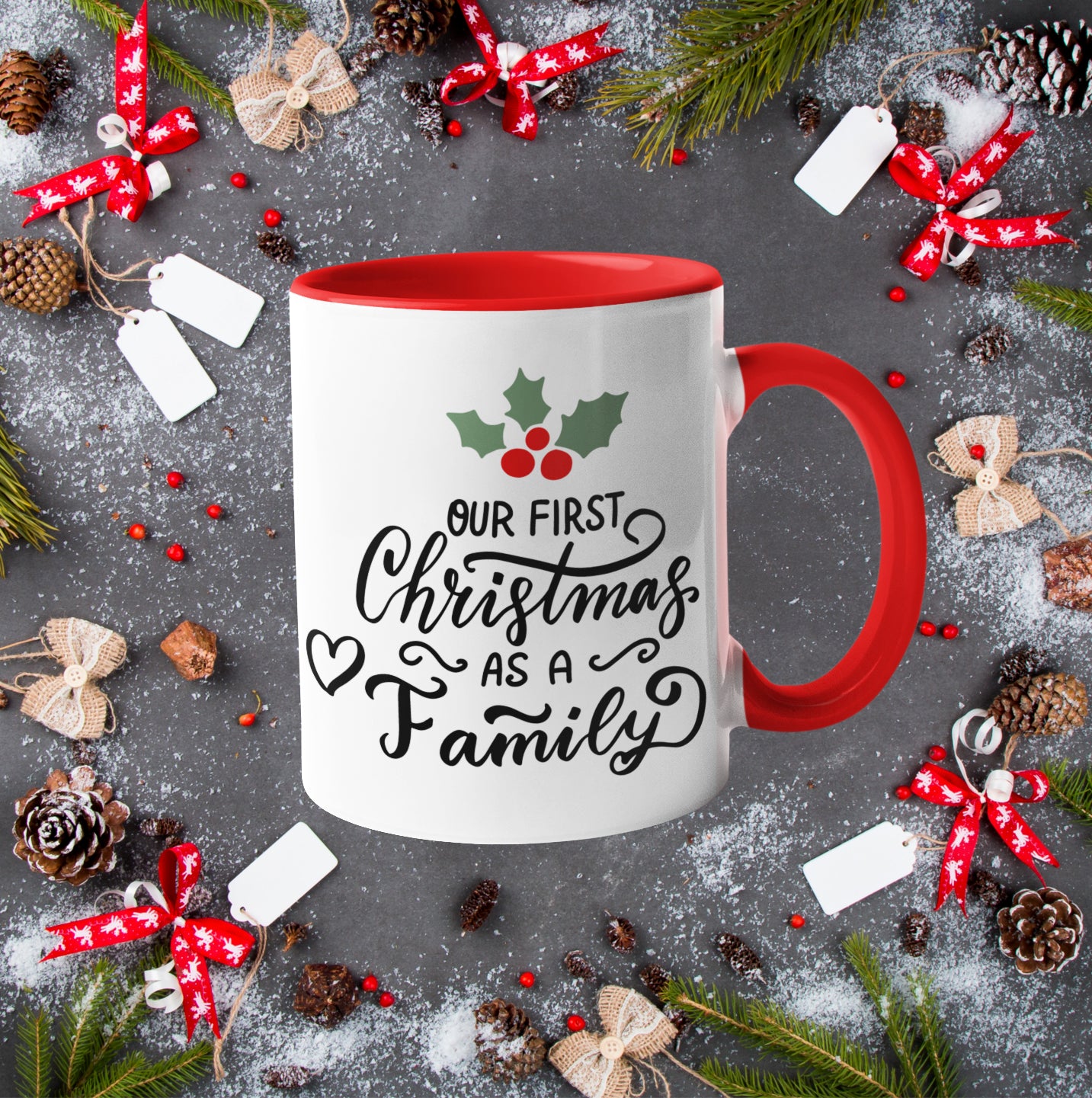 Our First Christmas As A Family Mug