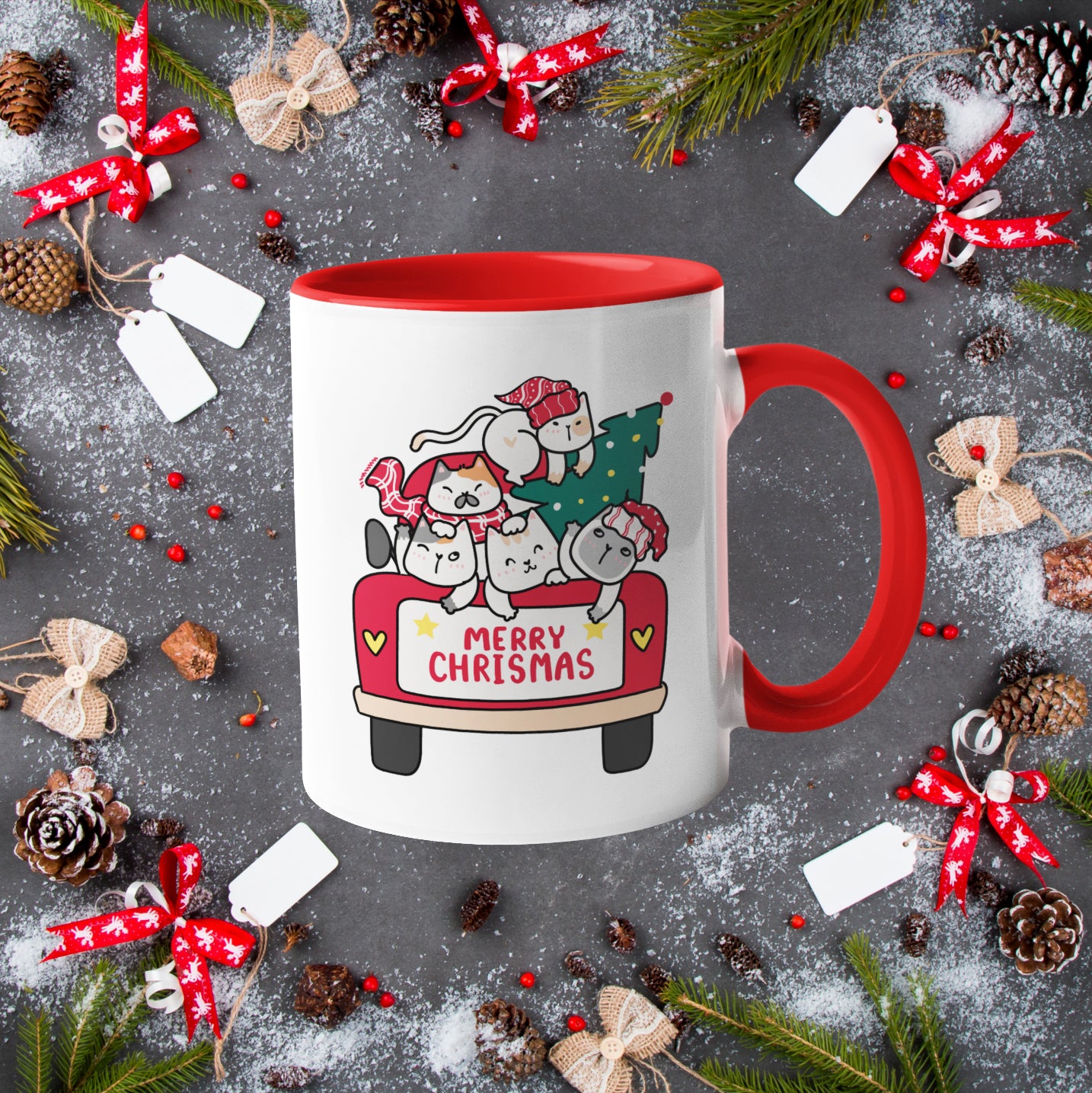 Merry Christmas Cats Mug