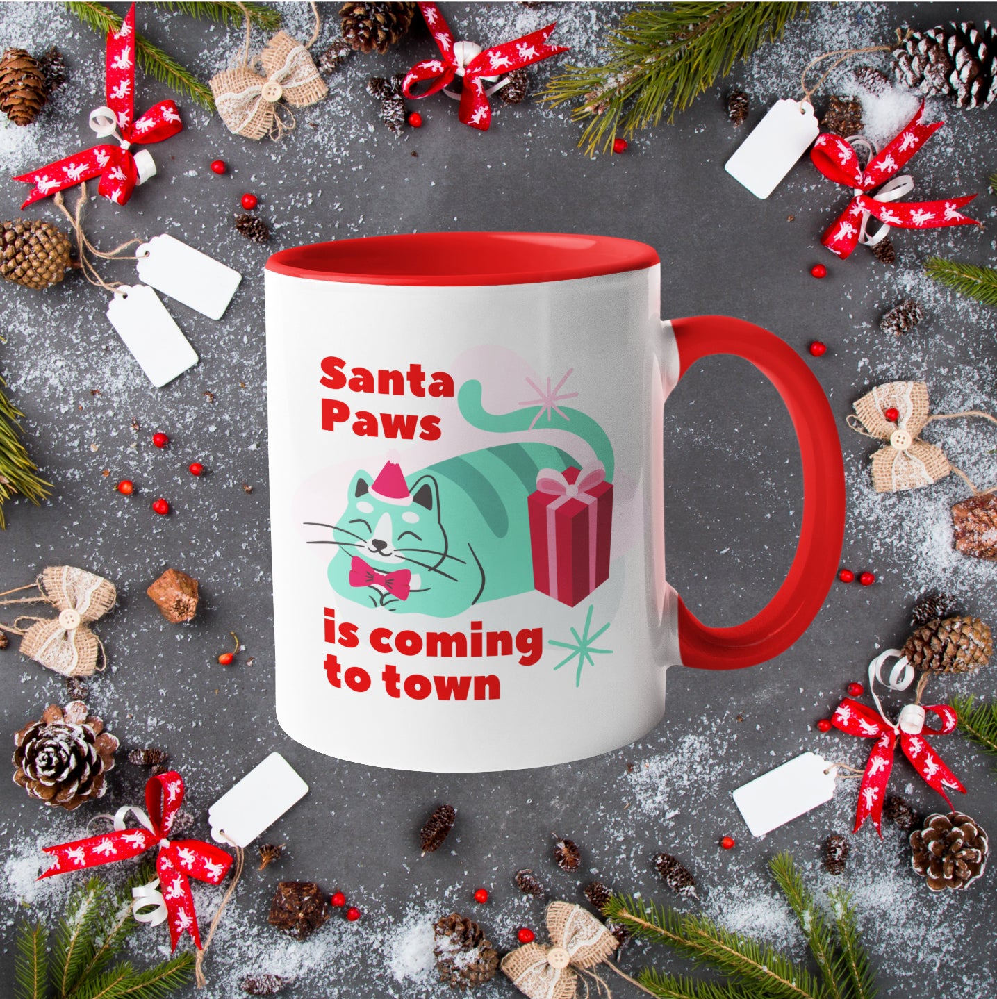 Santa Paws Is Coming To Town Mug