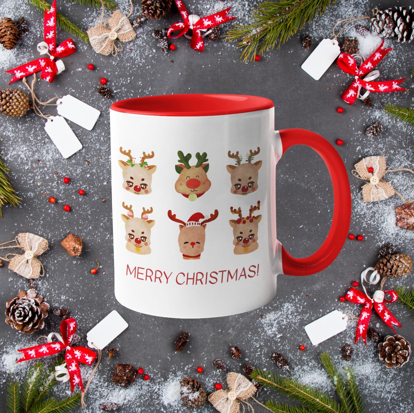 Merry Christmas Reindeer Mug