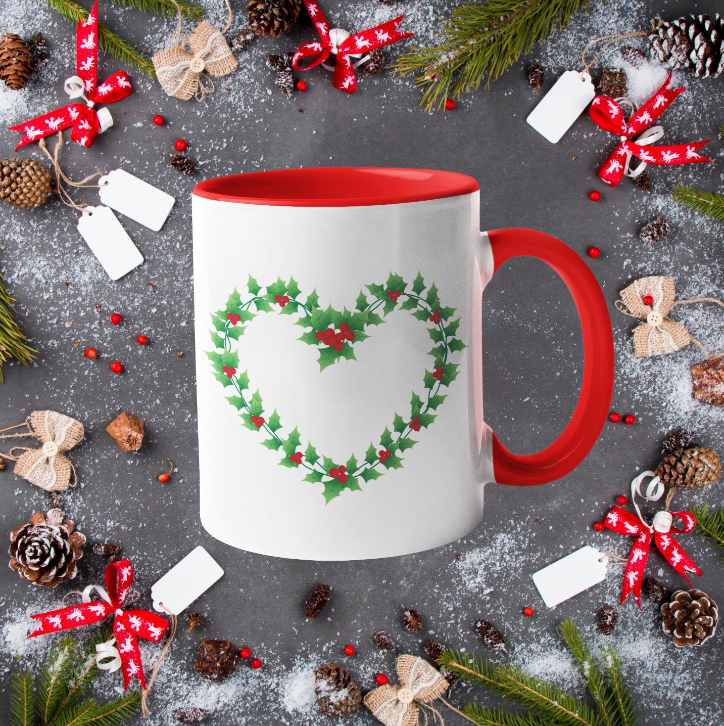 Heart Wreath Mug