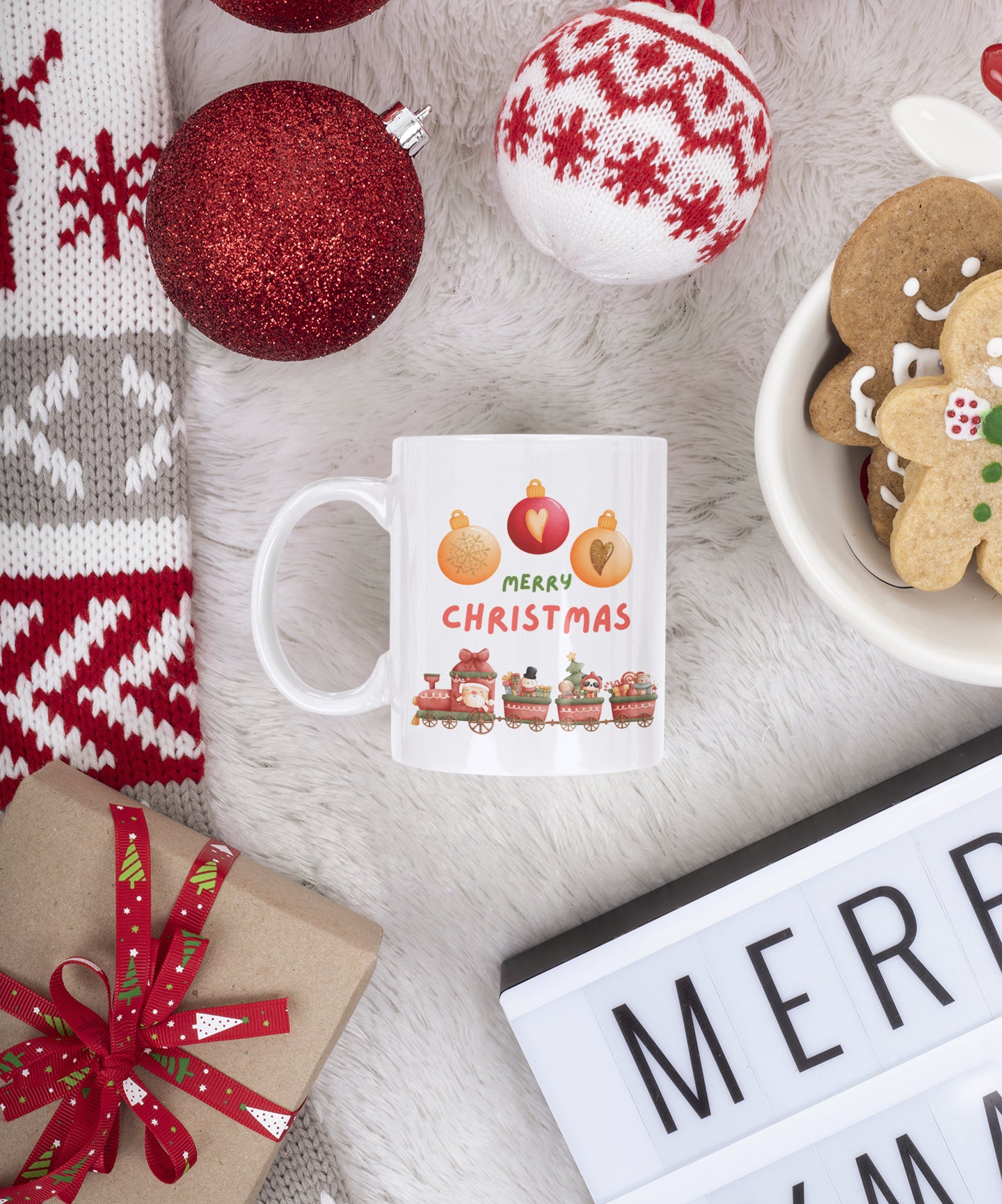 Merry Christmas Train Mug