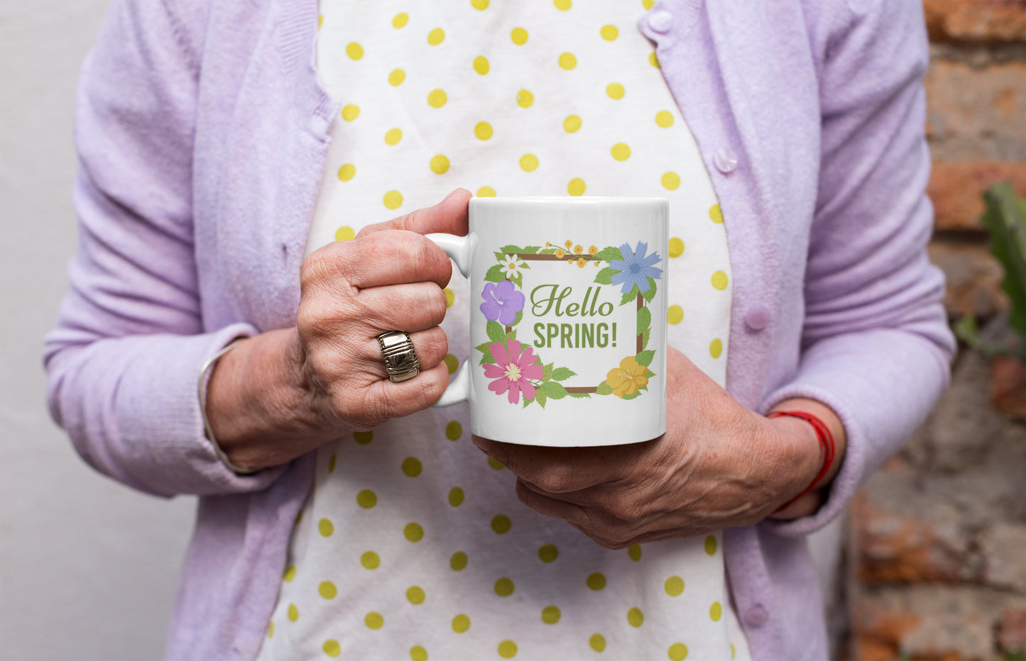 Hello Spring Flower Mug
