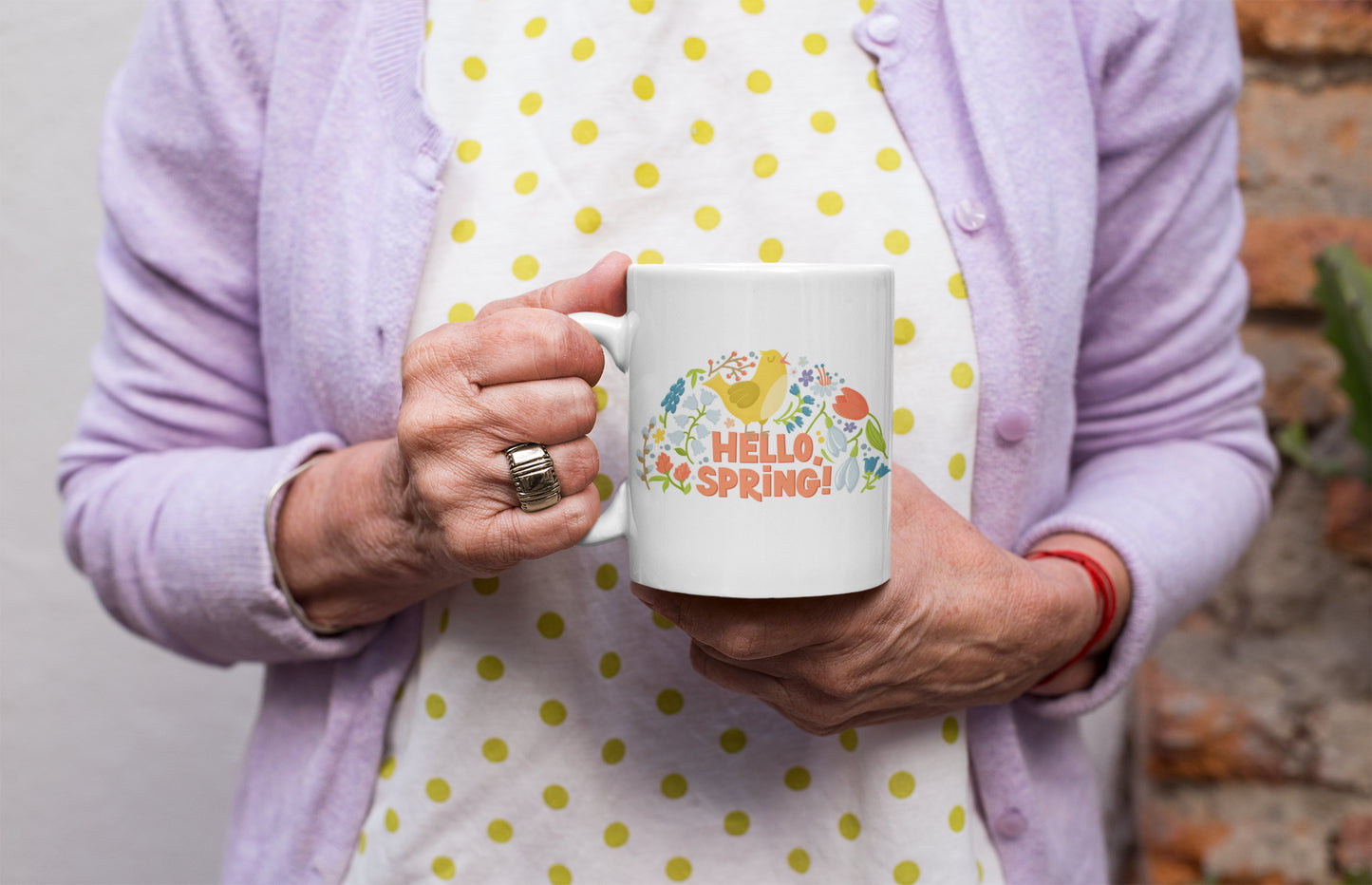 Hello Spring Bird Mug