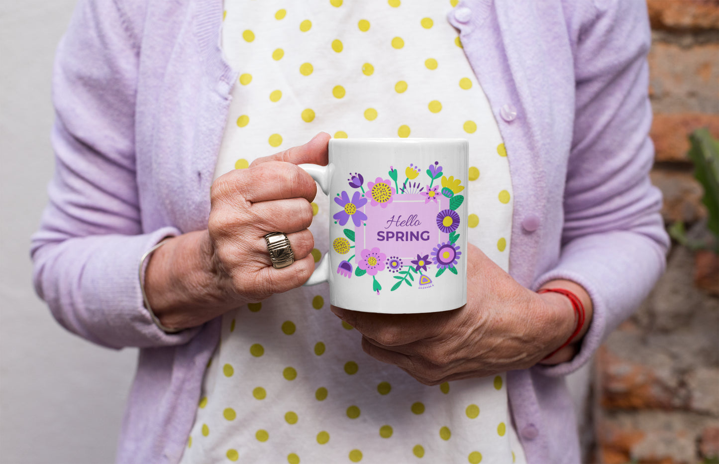 Hello Spring Flower Mug