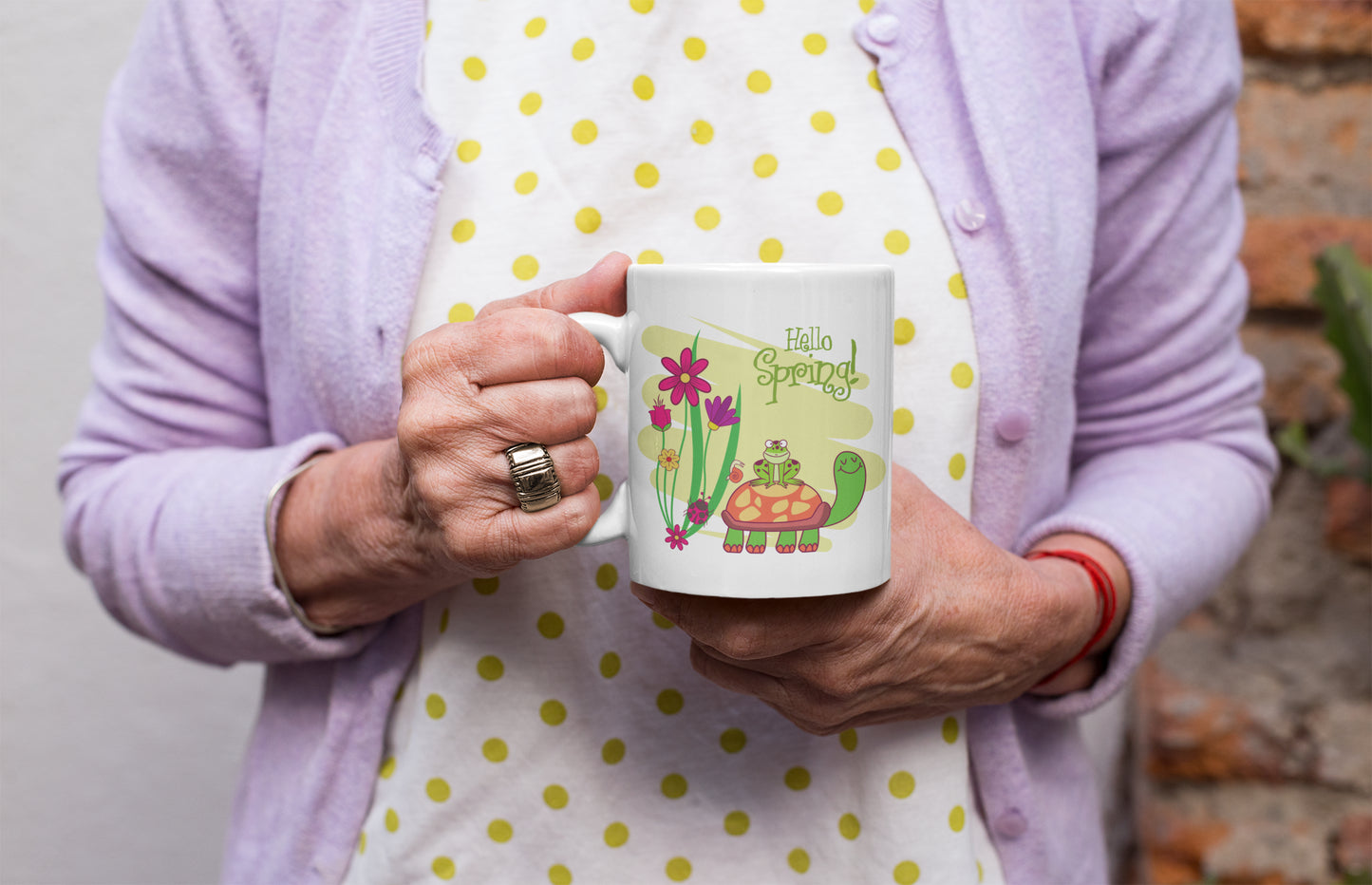 Hello Spring! Cute Turtle Mug