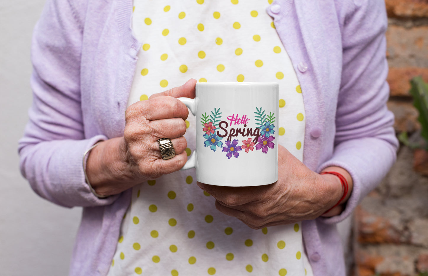Hello Spring Flower Mug