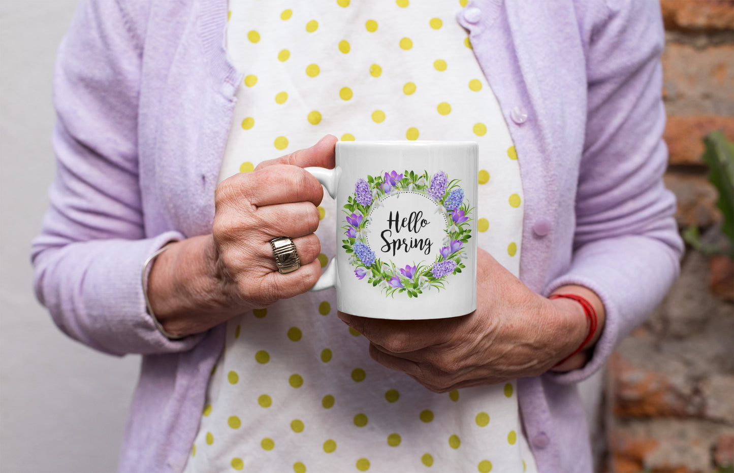 Hello Spring Flower Mug