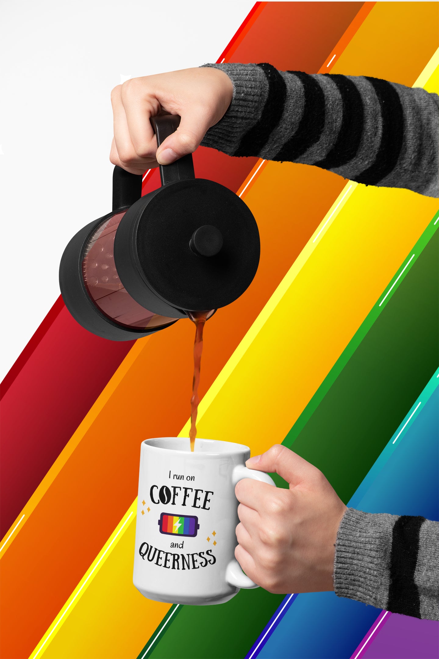 I Run On Coffee And Queerness Mug