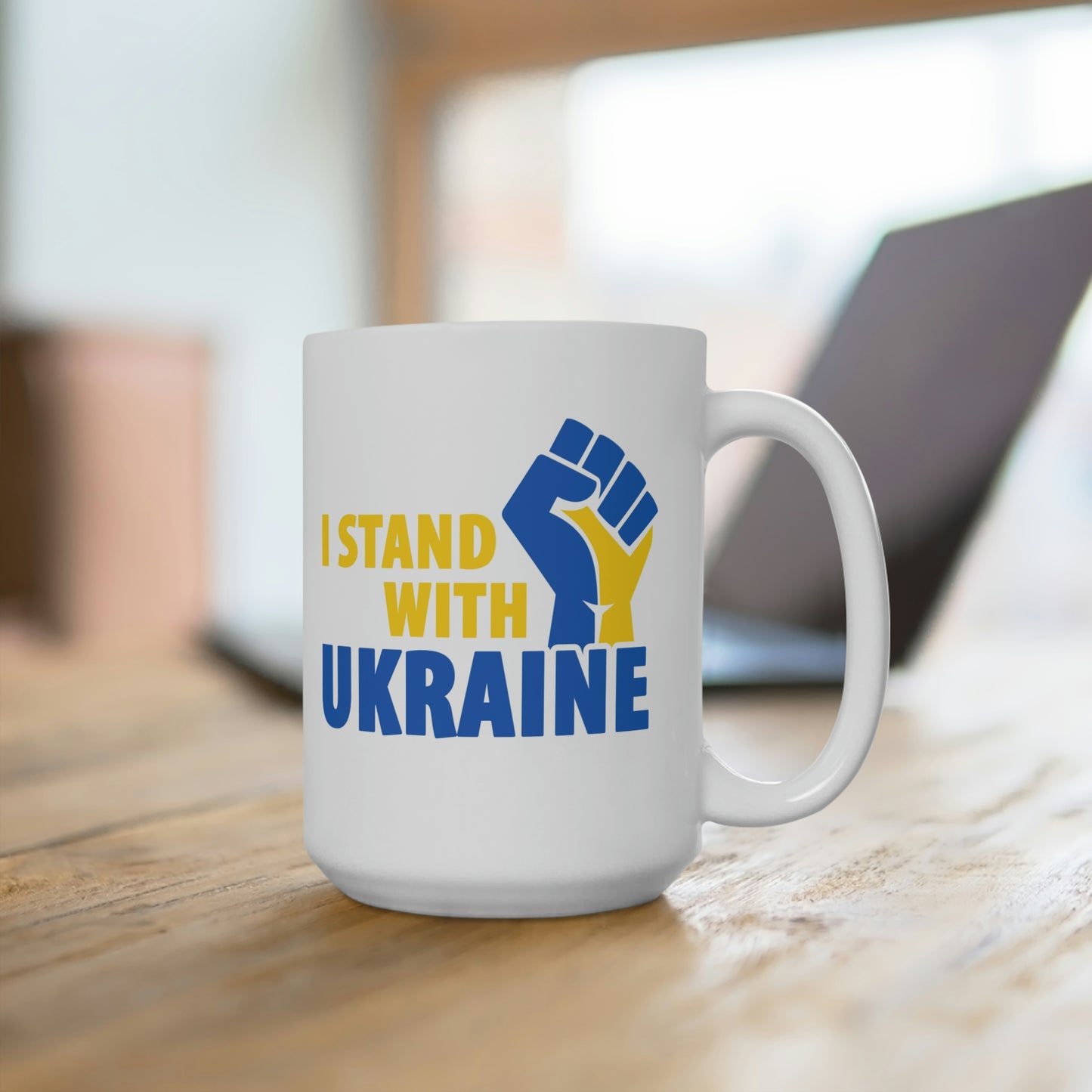 I Stand With Ukraine Power Fist Mug