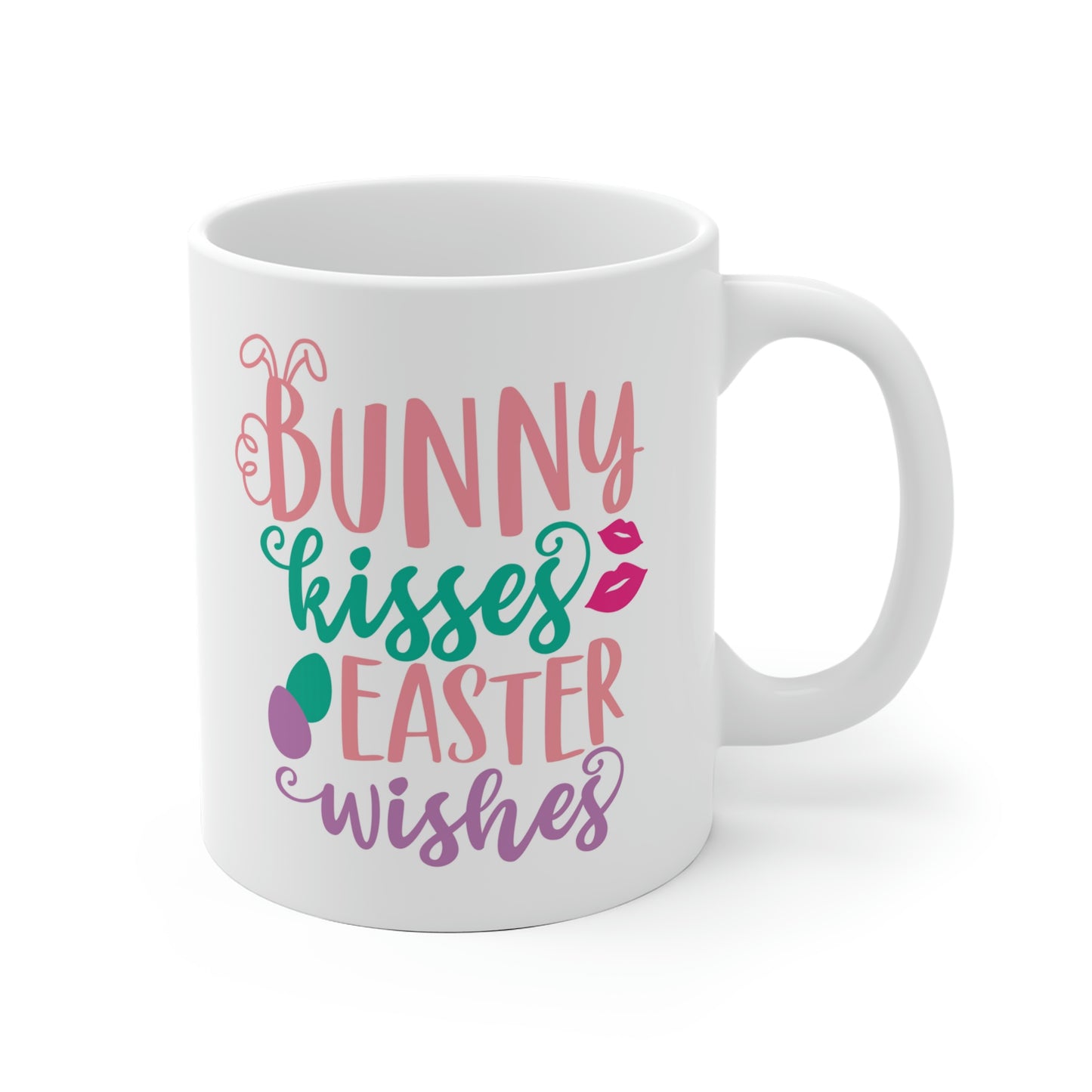 Bunny Kisses Easter Wishes Mug