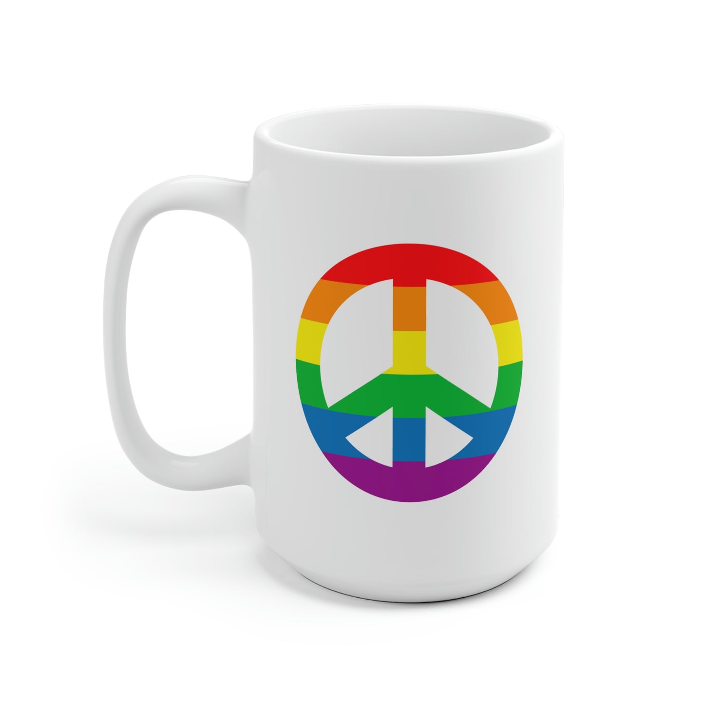 Rainbow Peace Sign Mug